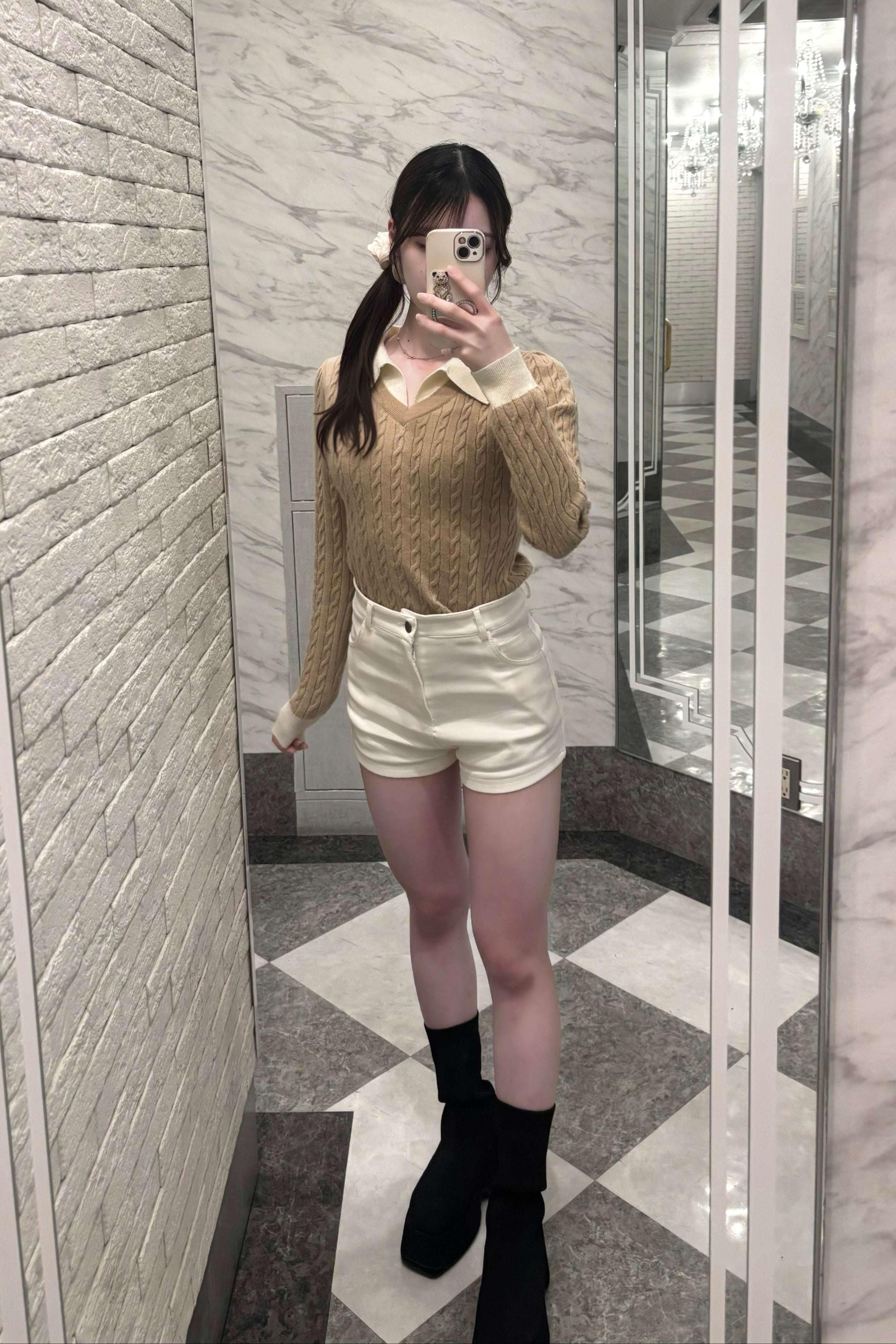 ホワイトショートパンツ KR14336