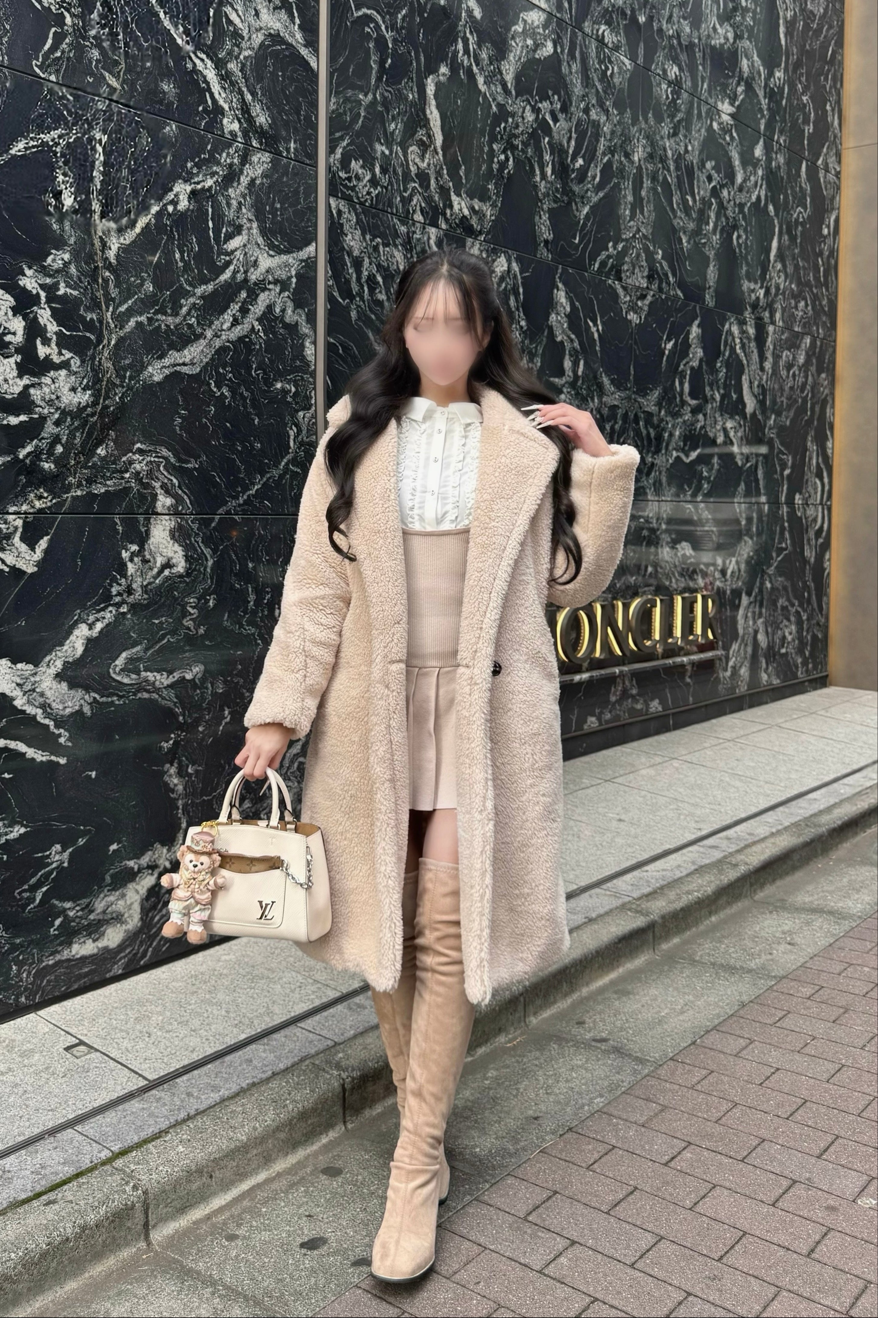 シンプルファーロングコート KR30414