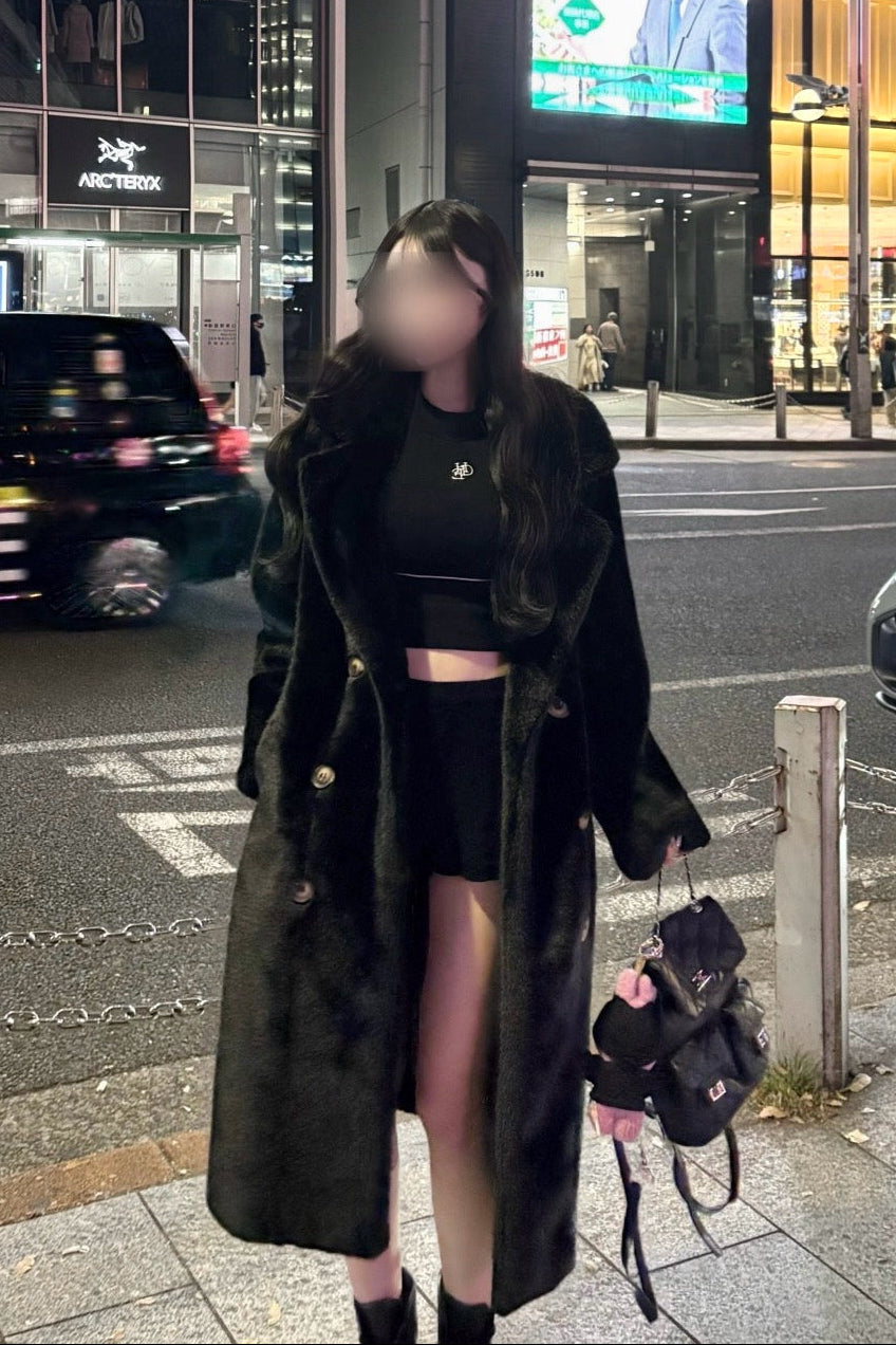 フェイクファーシャギーコート KR30184