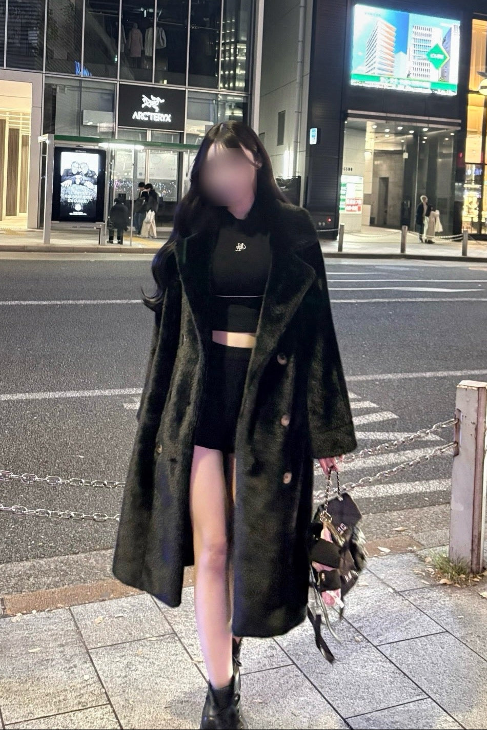 フェイクファーシャギーコート KR30184