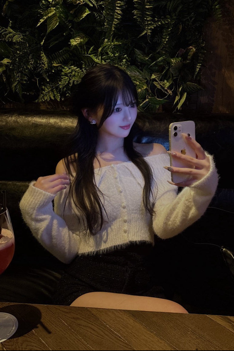 オフショルフェザーニット KR13602