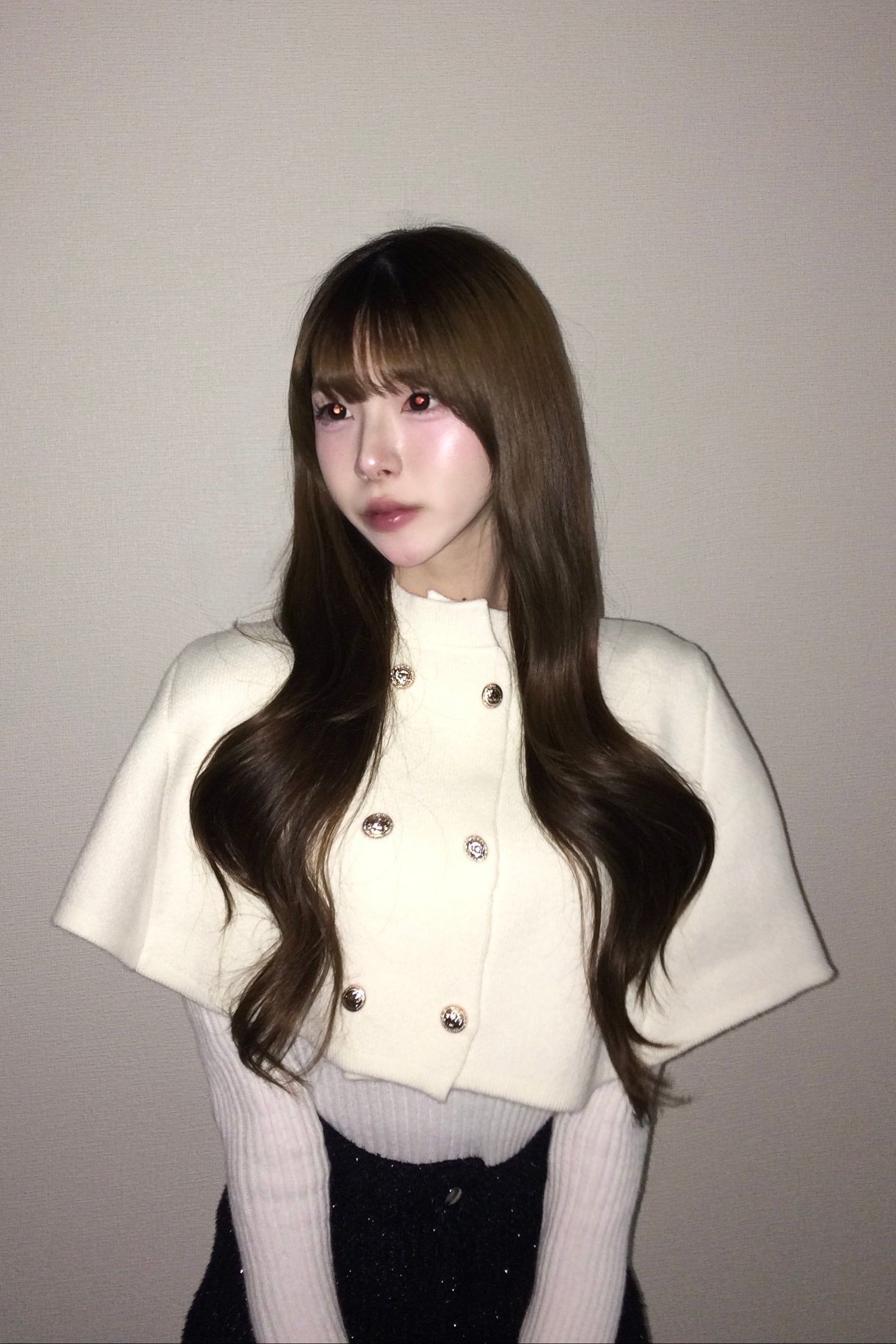 エレガントケープニットトップス KR14288