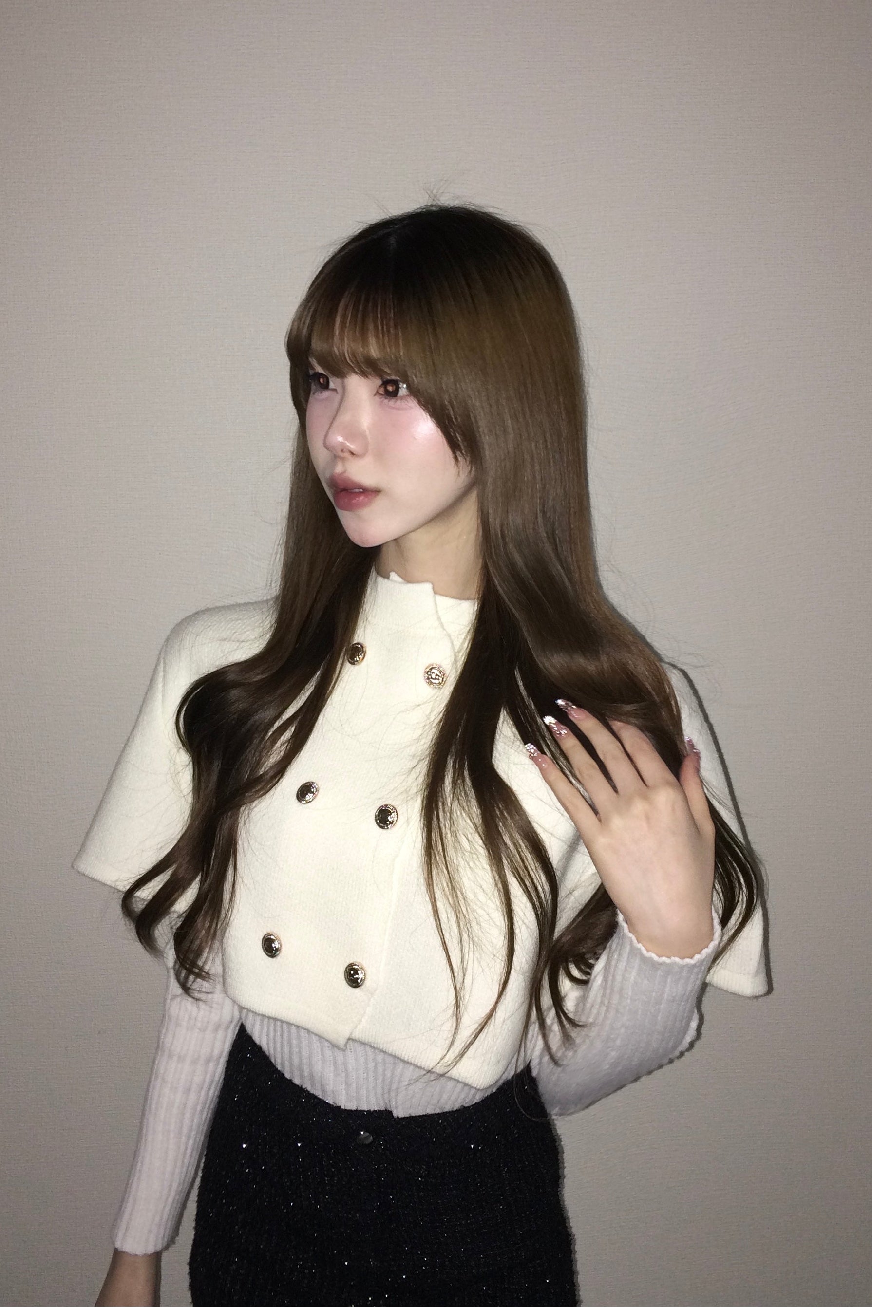 エレガントケープニットトップス KR14288