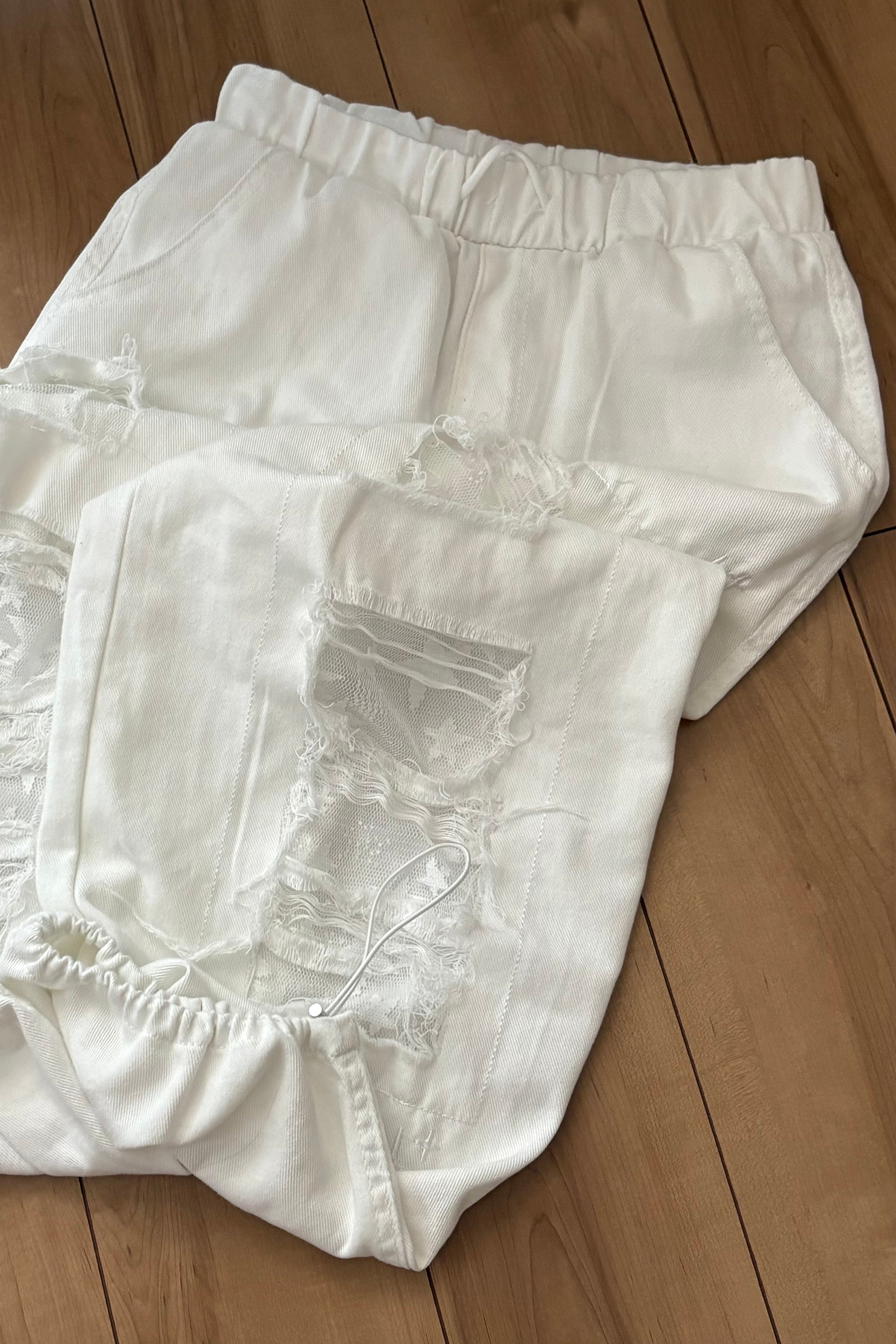 ダメージデニムワイドパンツ KR14229