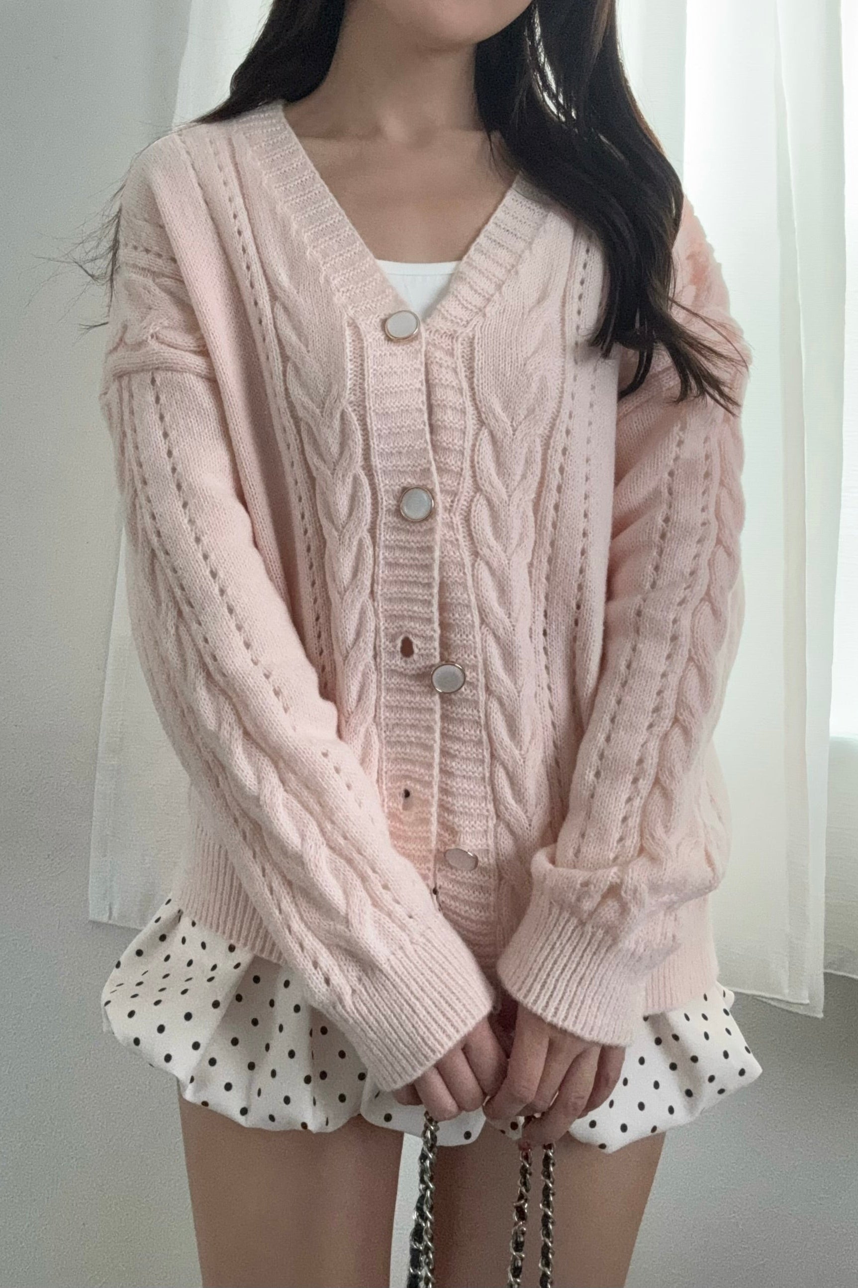 ケーブルニットカーディガン KR13698