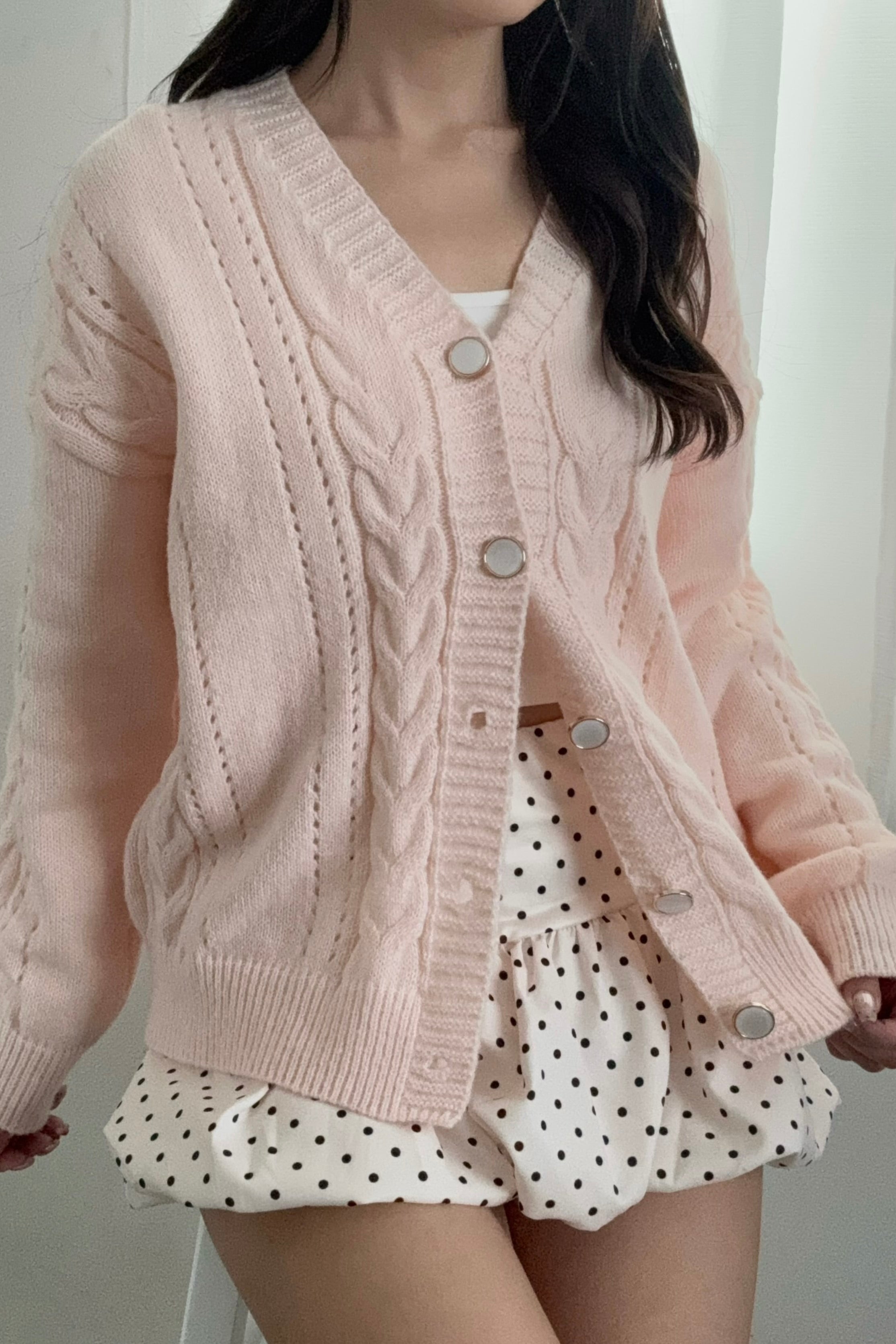 ケーブルニットカーディガン KR13698