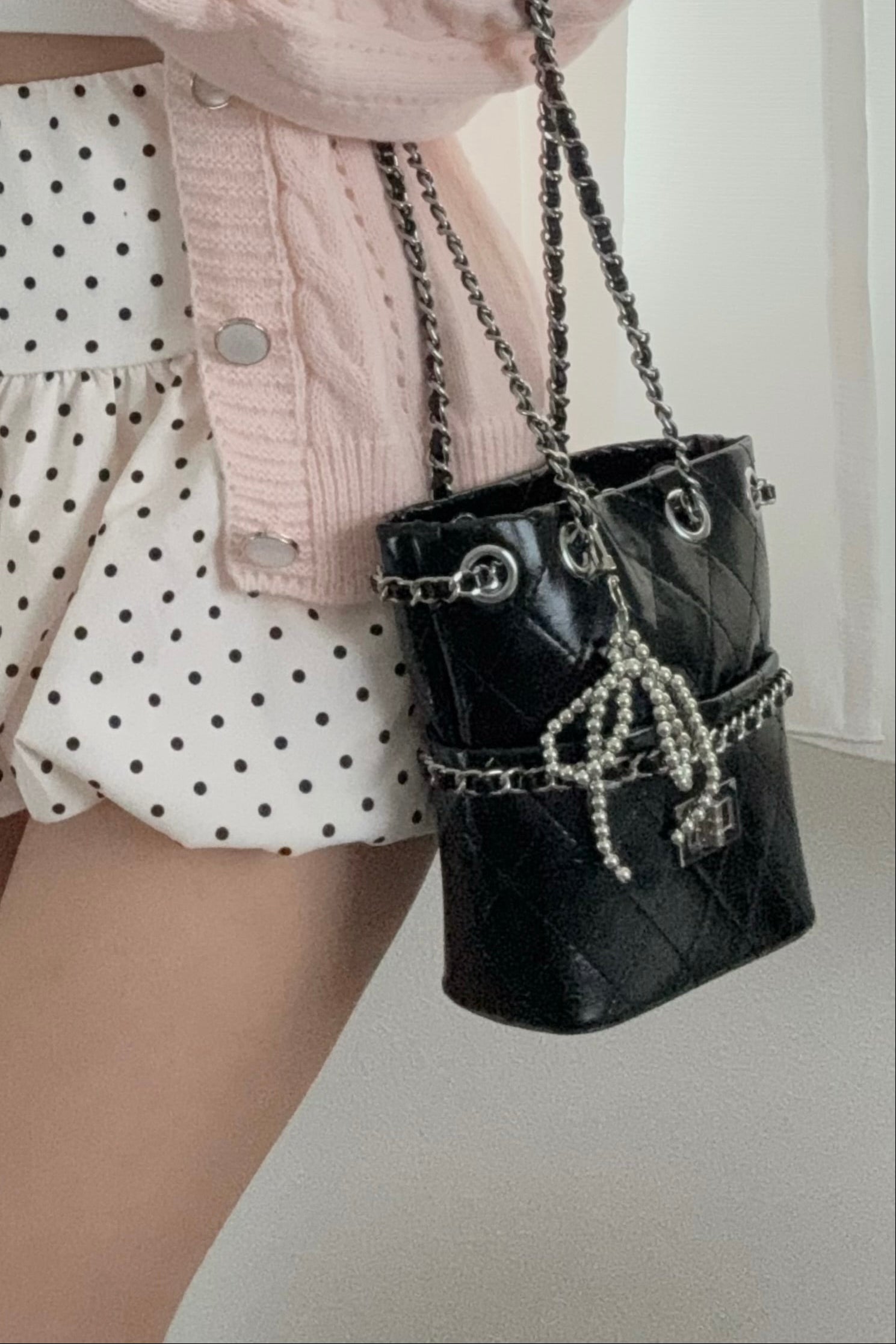 キルティングチャームバッグ KR13704