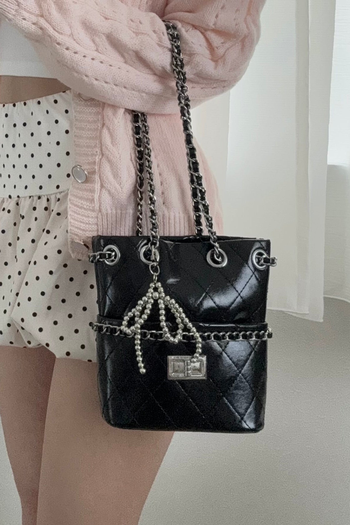 キルティングチャームバッグ KR13704