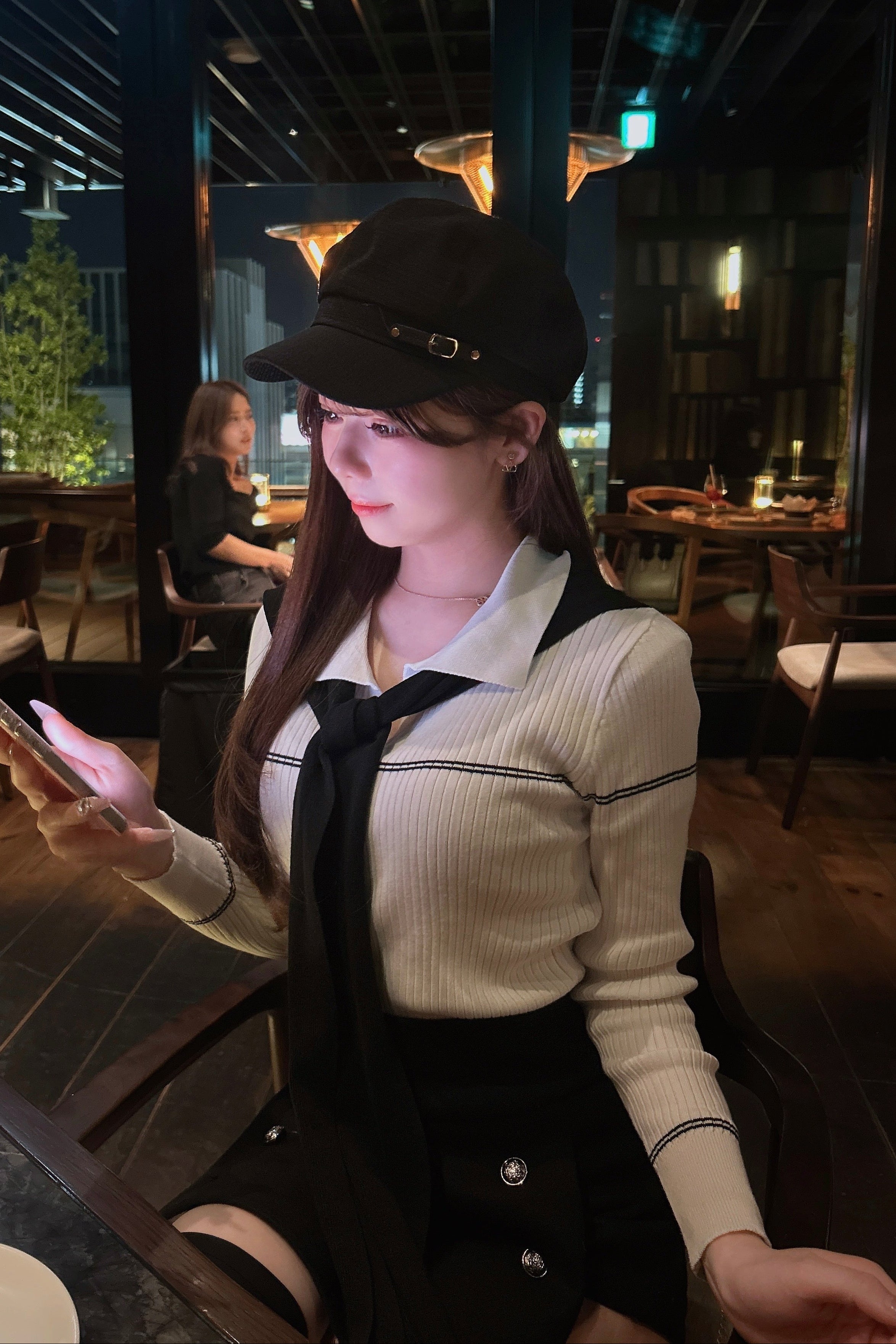 ダブルボタンサイドスリットミニスカート KR14088