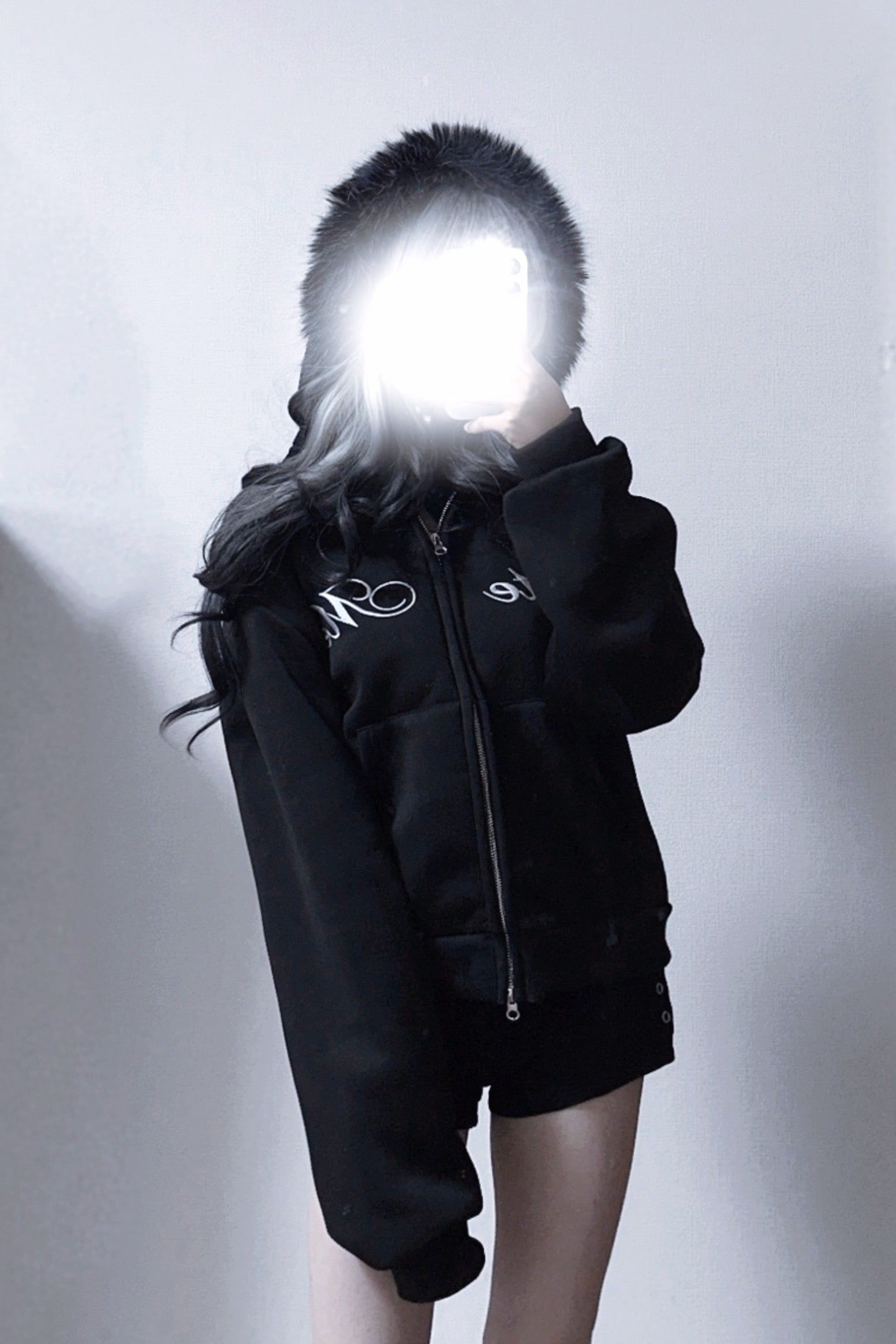 フードファーロゴパーカー KR13716