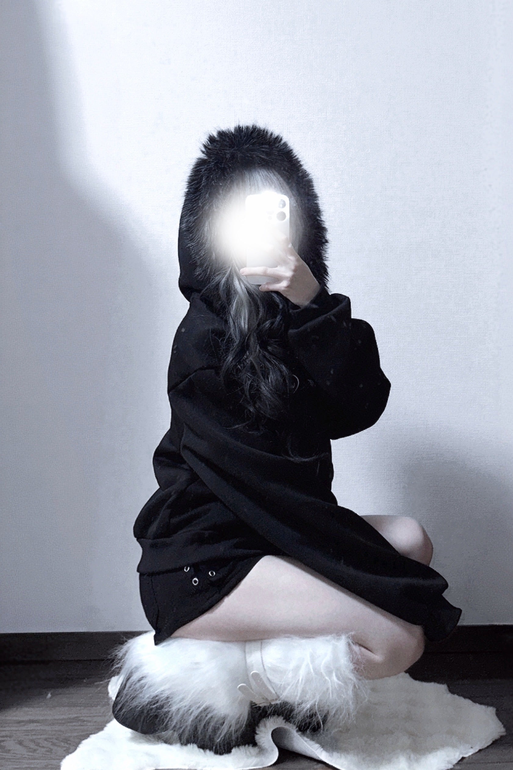 フードファーロゴパーカー KR13716