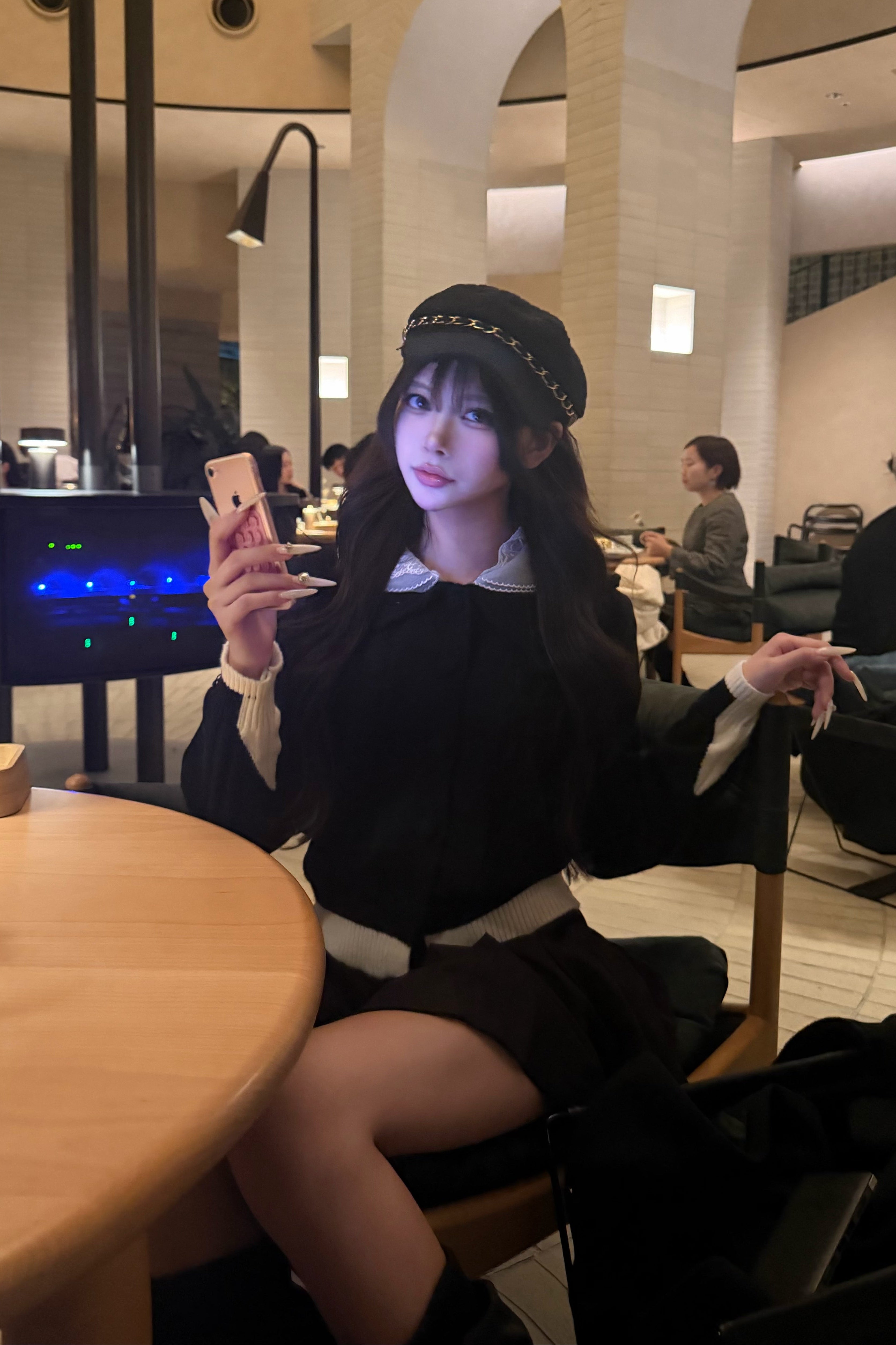 バイカラーデザインニット KR13853