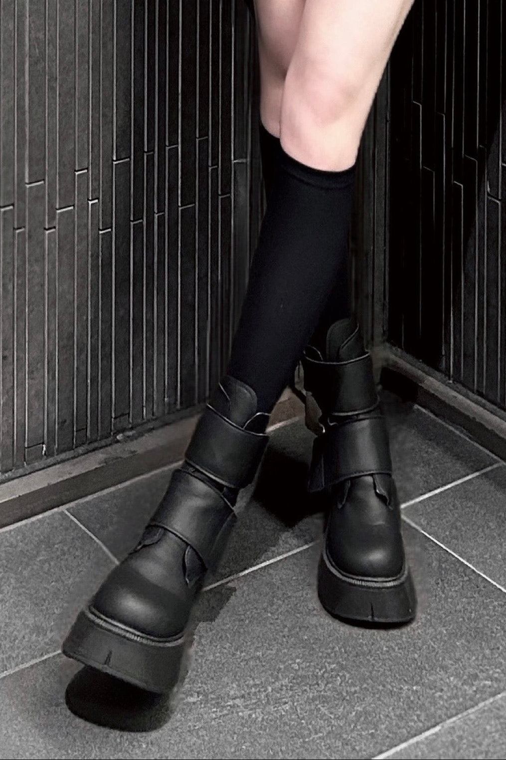 ウェッジソールブーツ KR13676