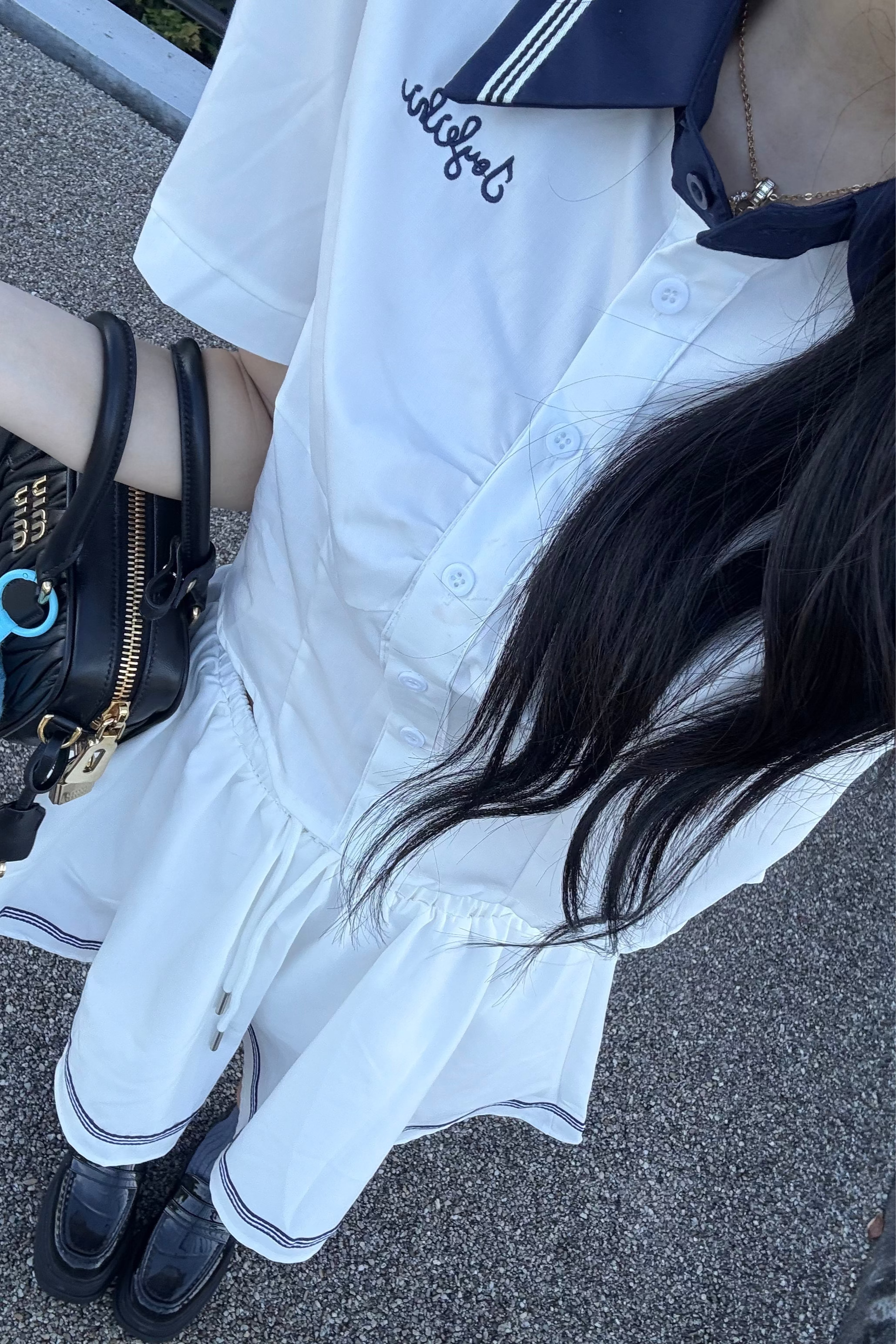 クロップシャツセットアップ KR11208