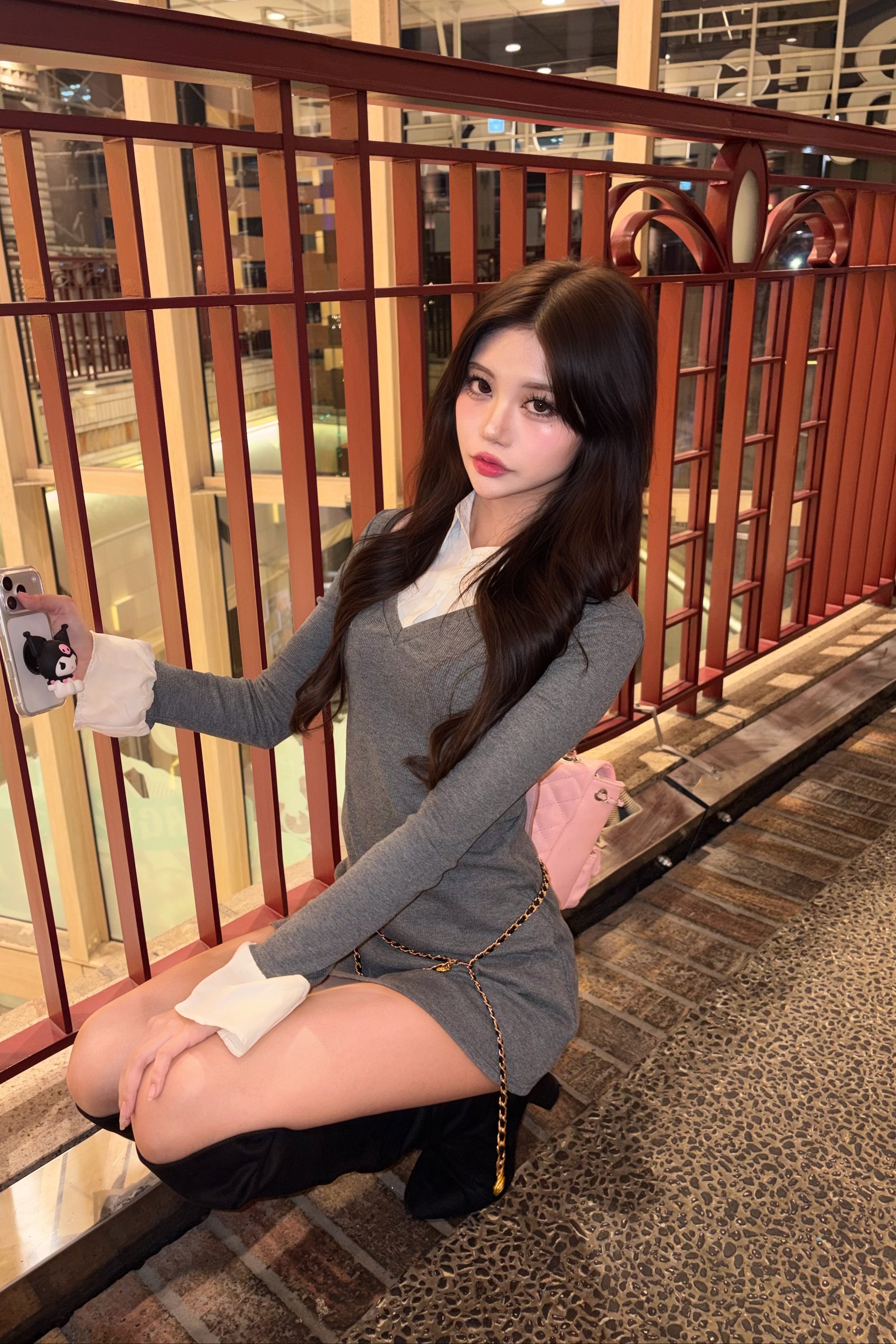 シャツレイヤードワンピース KR13051