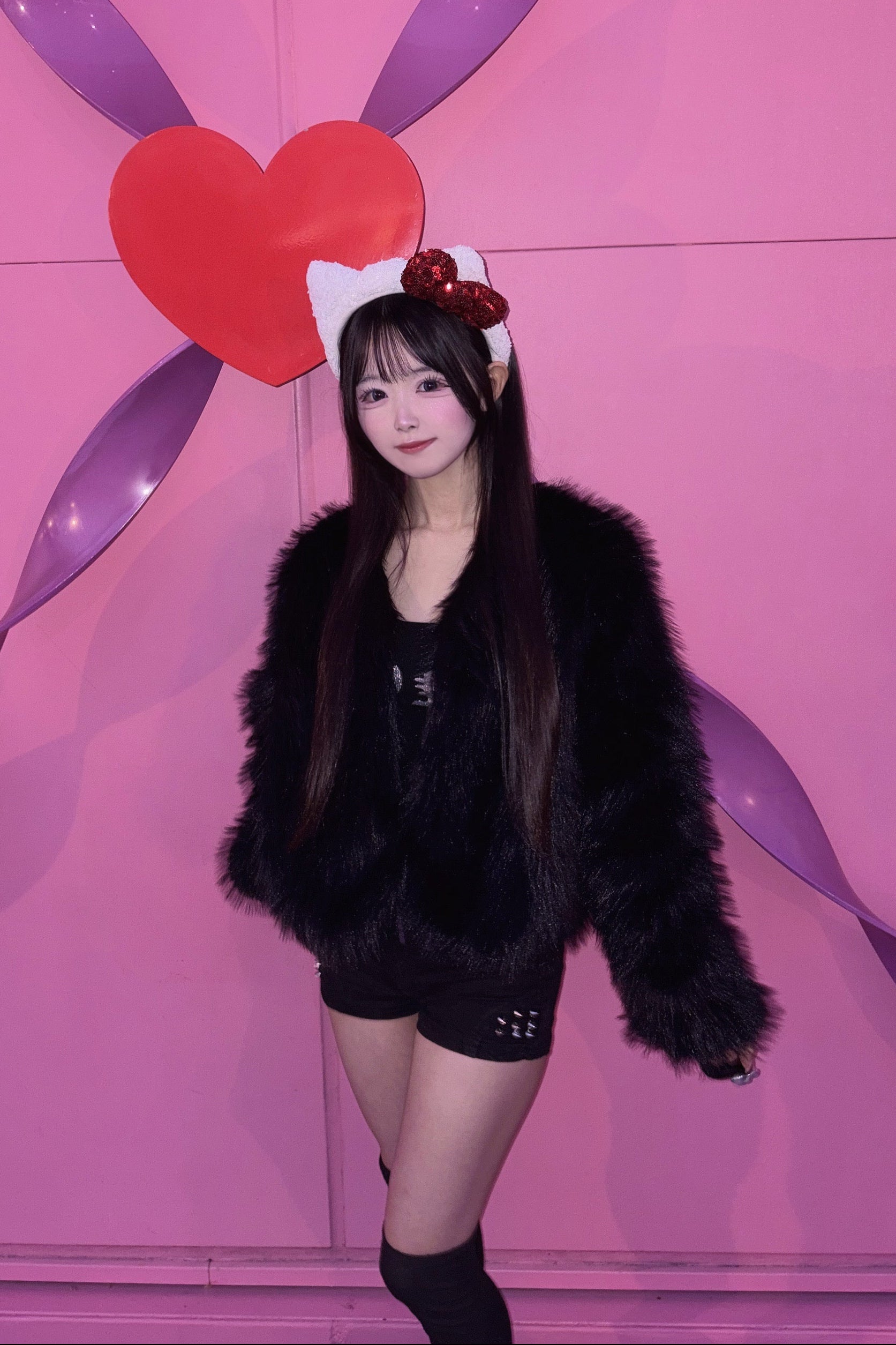 フェイクファーコート KR30206