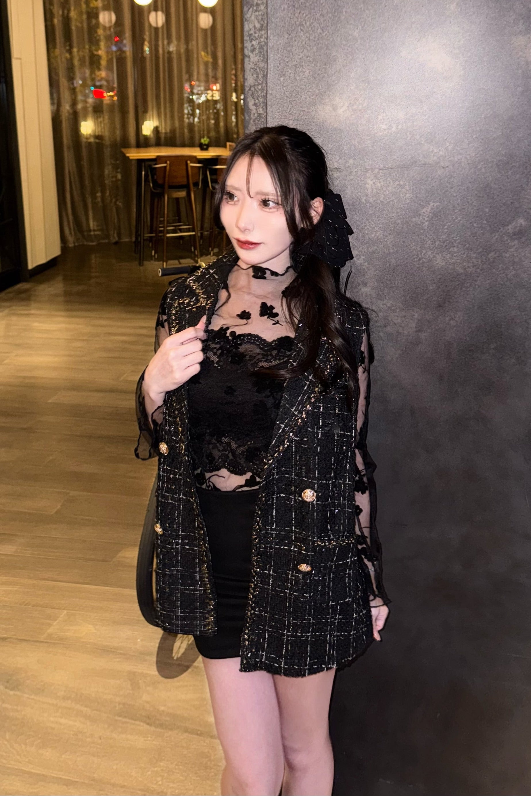 ゴールドボタンツイードベスト KR13720