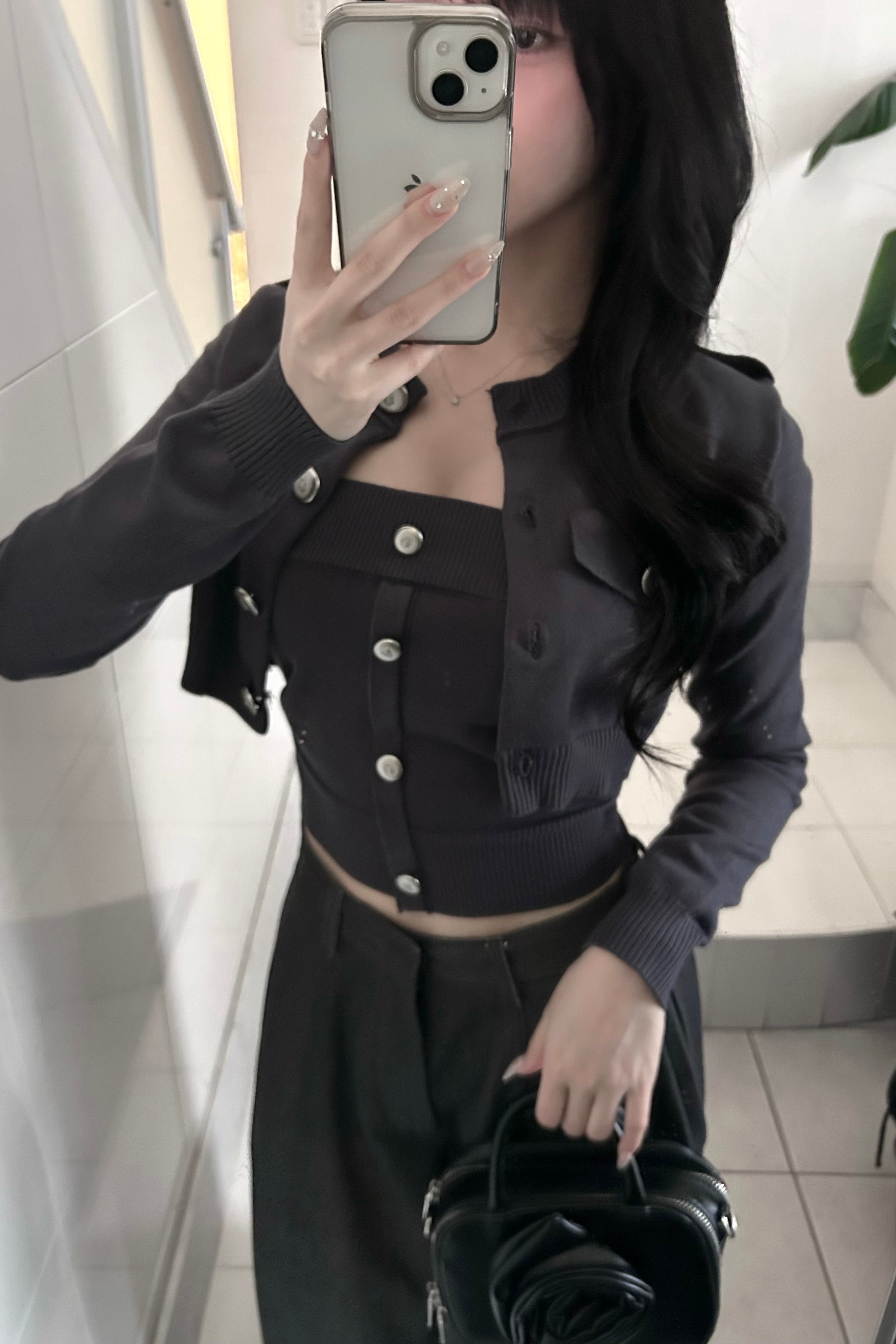 2wayボタンショートニット KR14590