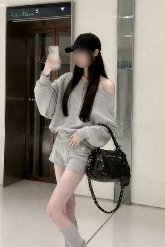 ワンオフショルスウェットセットアップ KR30469