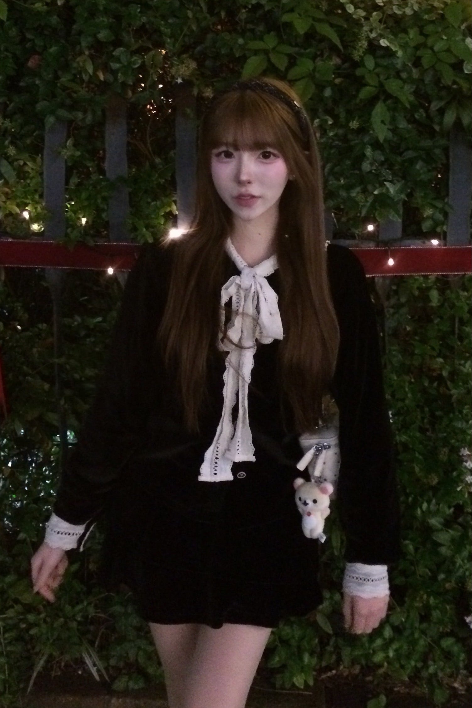 フレンチリボンベロアワンピース KR12427