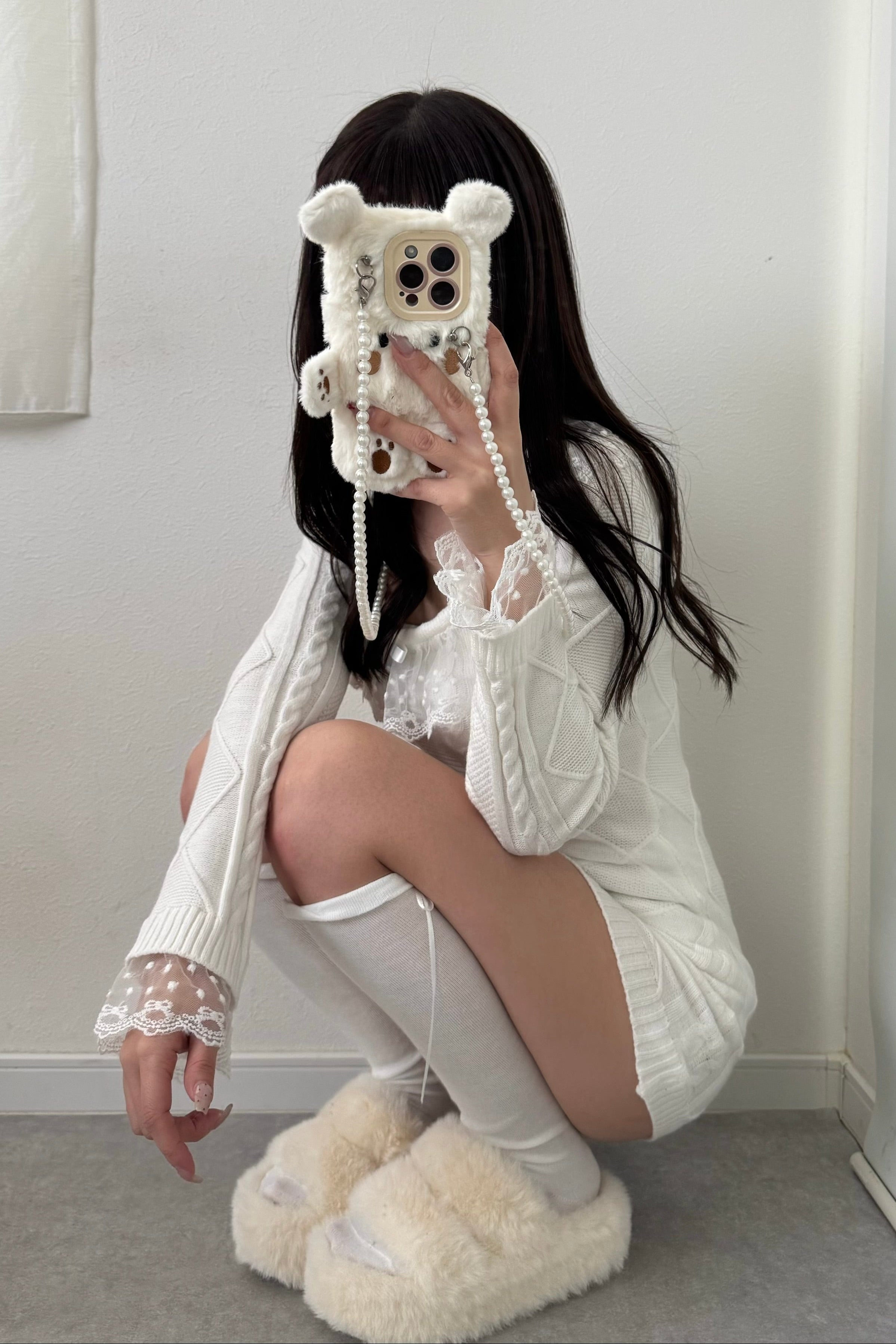 レースニットタイトワンピース KR13702