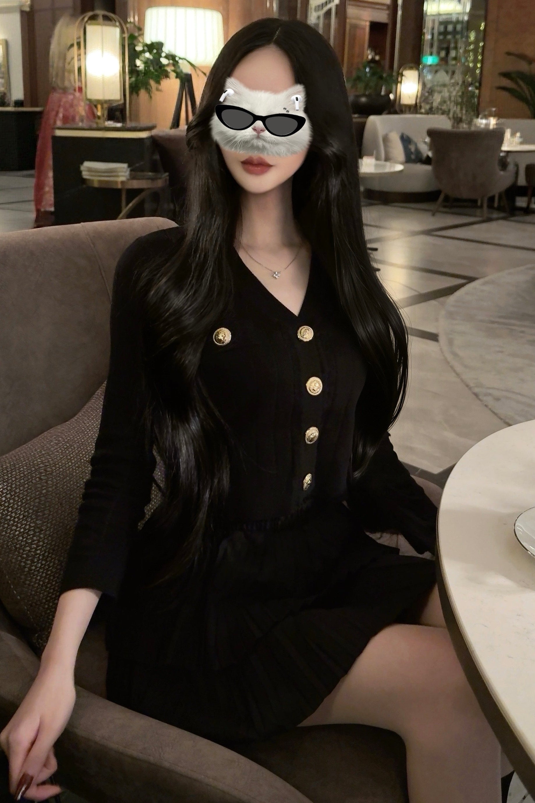 プリーツカーディガンセットアップ KR12735