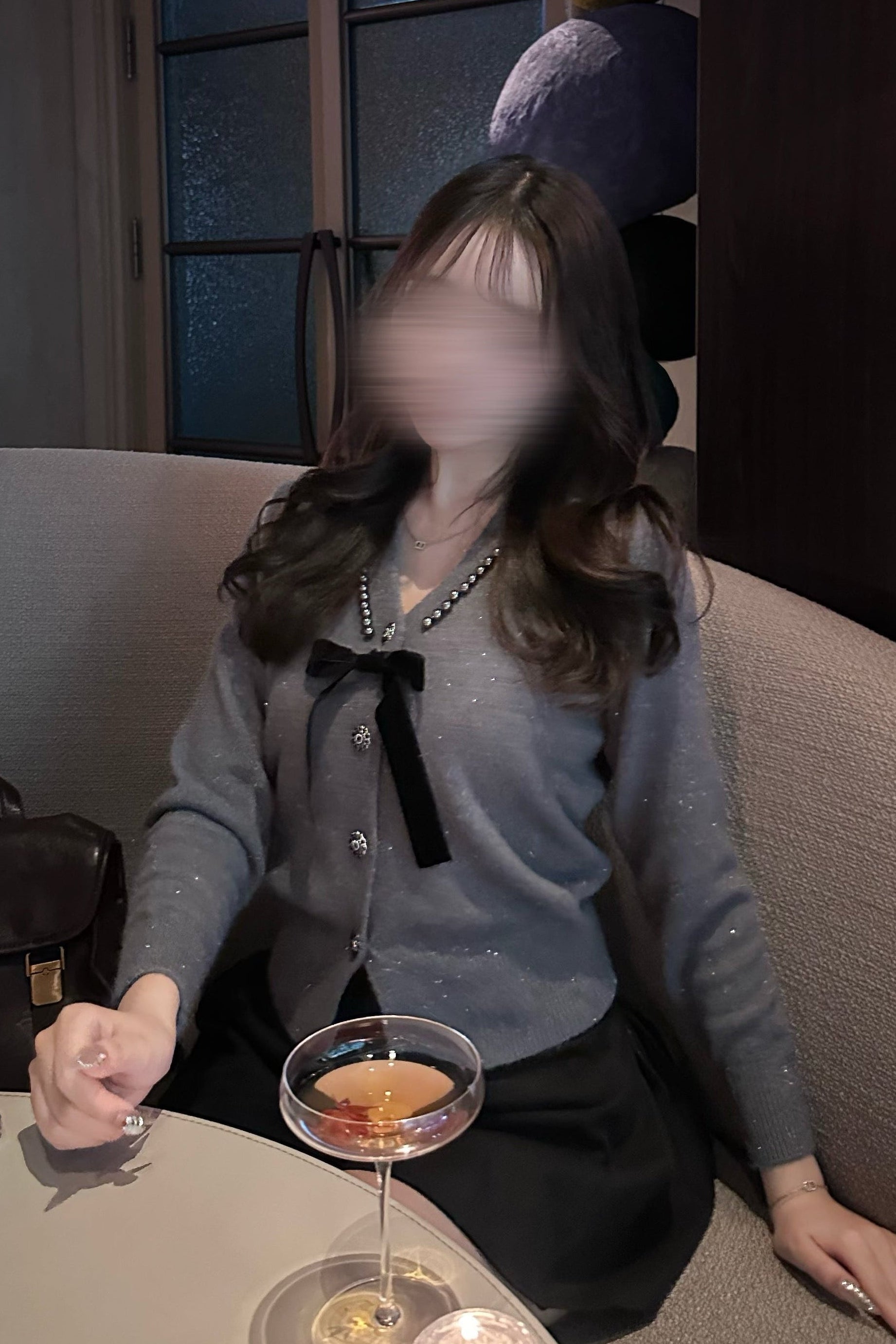 ラメリボンカーディガン KR13515