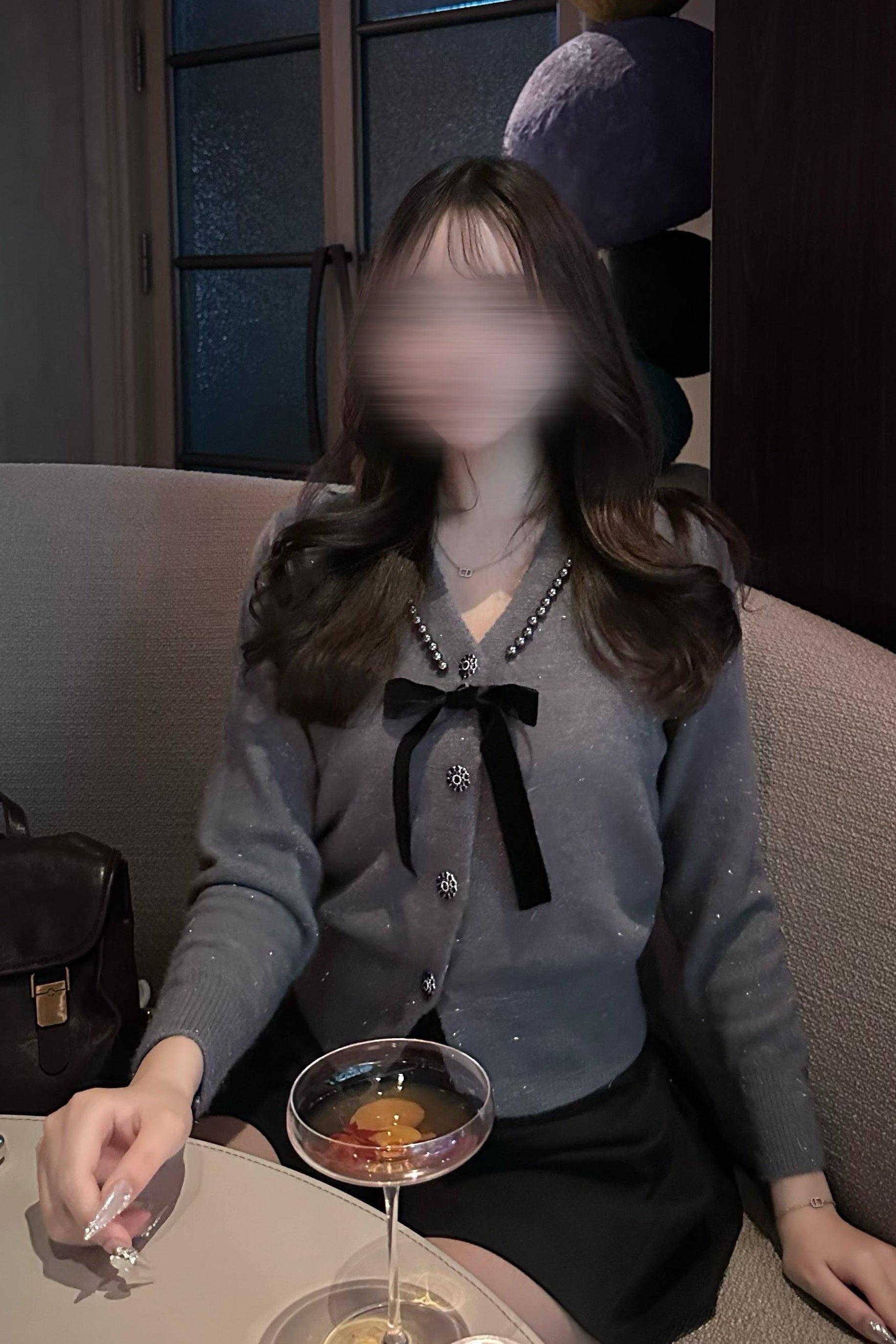 ラメリボンカーディガン KR13515