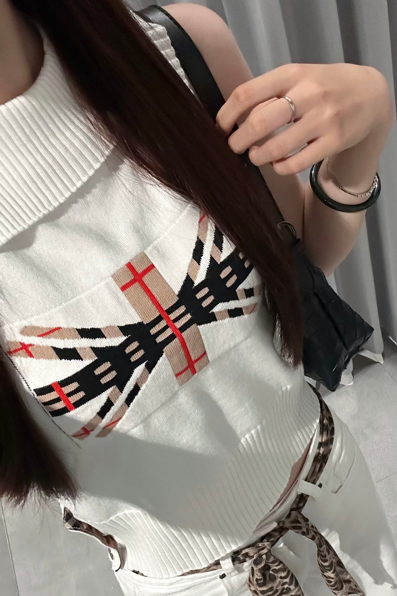 チェックユニオンニット KR15454