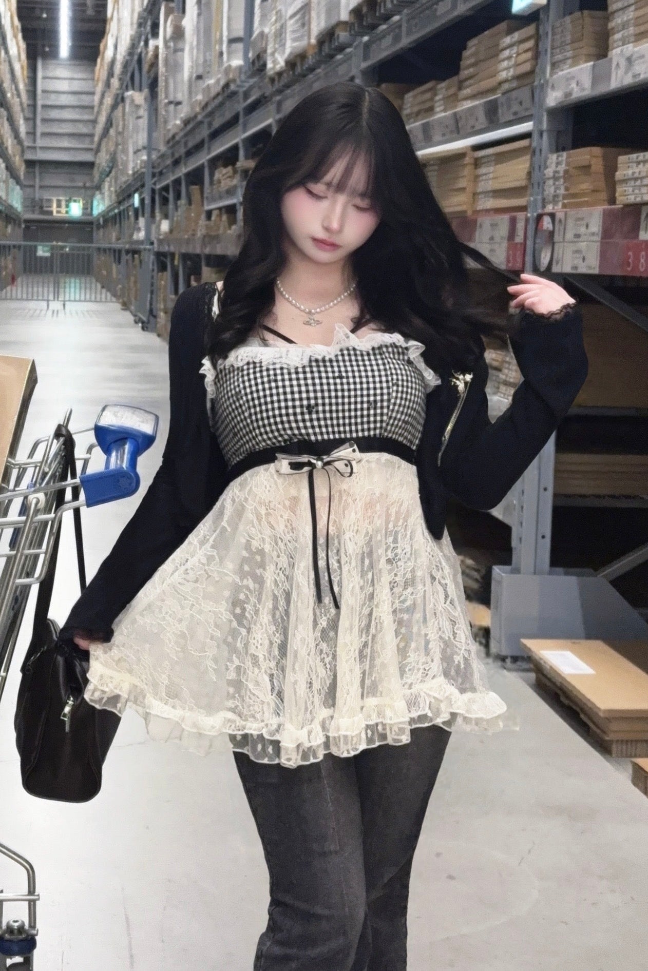 デザインキャミカーディガンセット KR13791