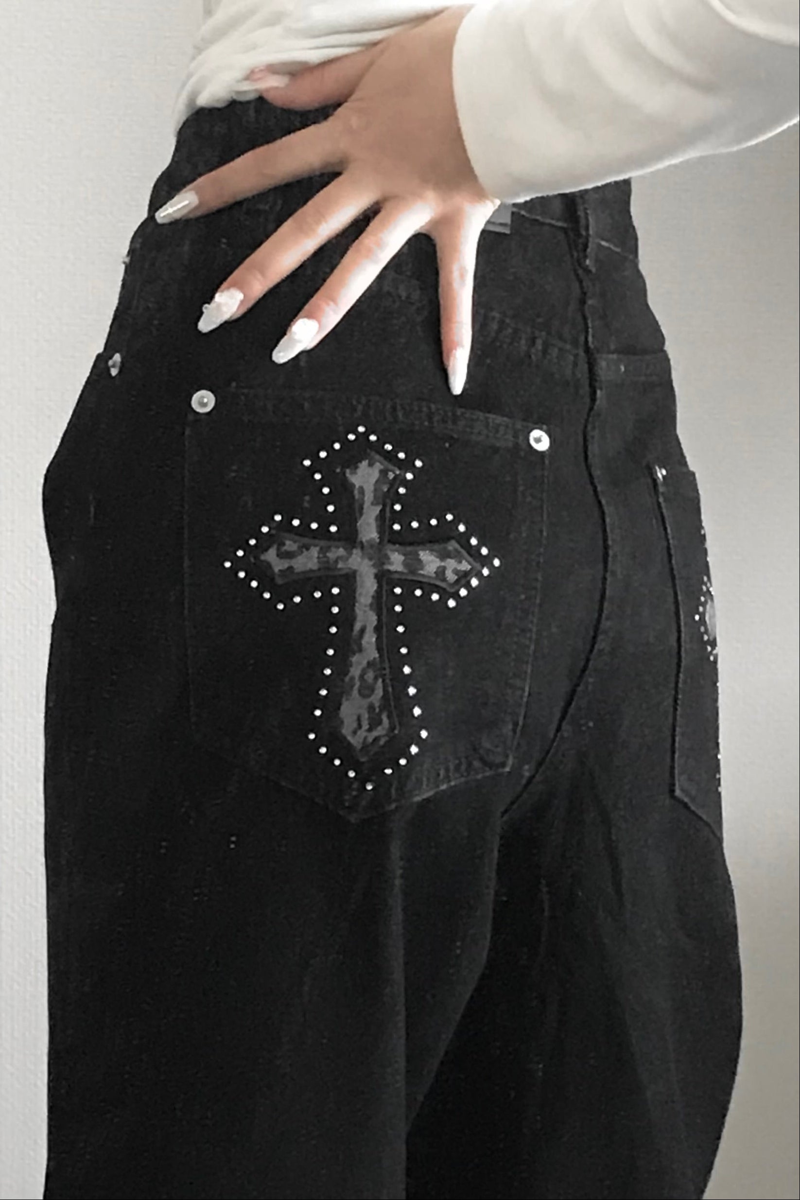 バックポケットデザインパンツ KR13579