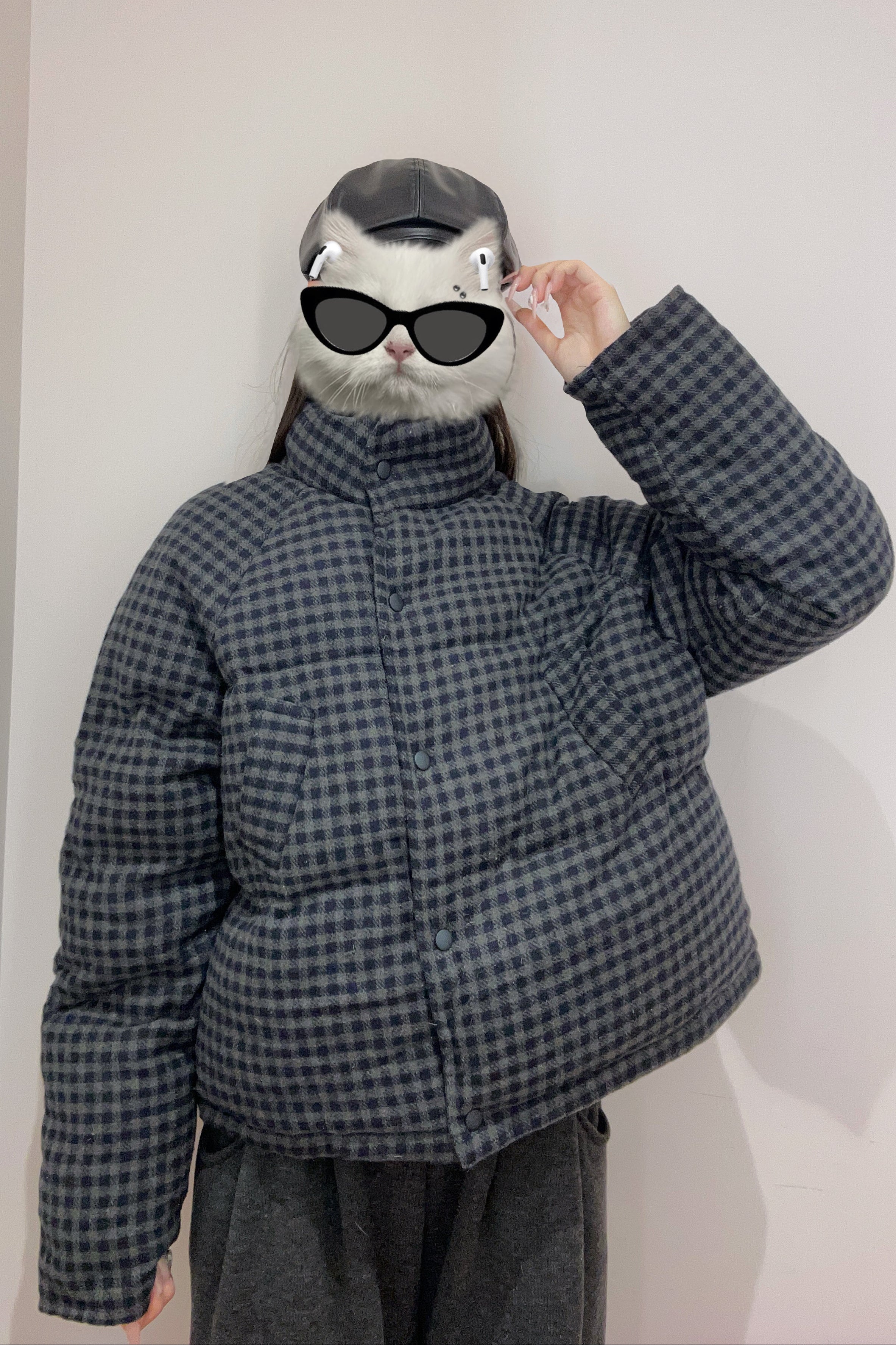 チェックダウンジャケット KR30300