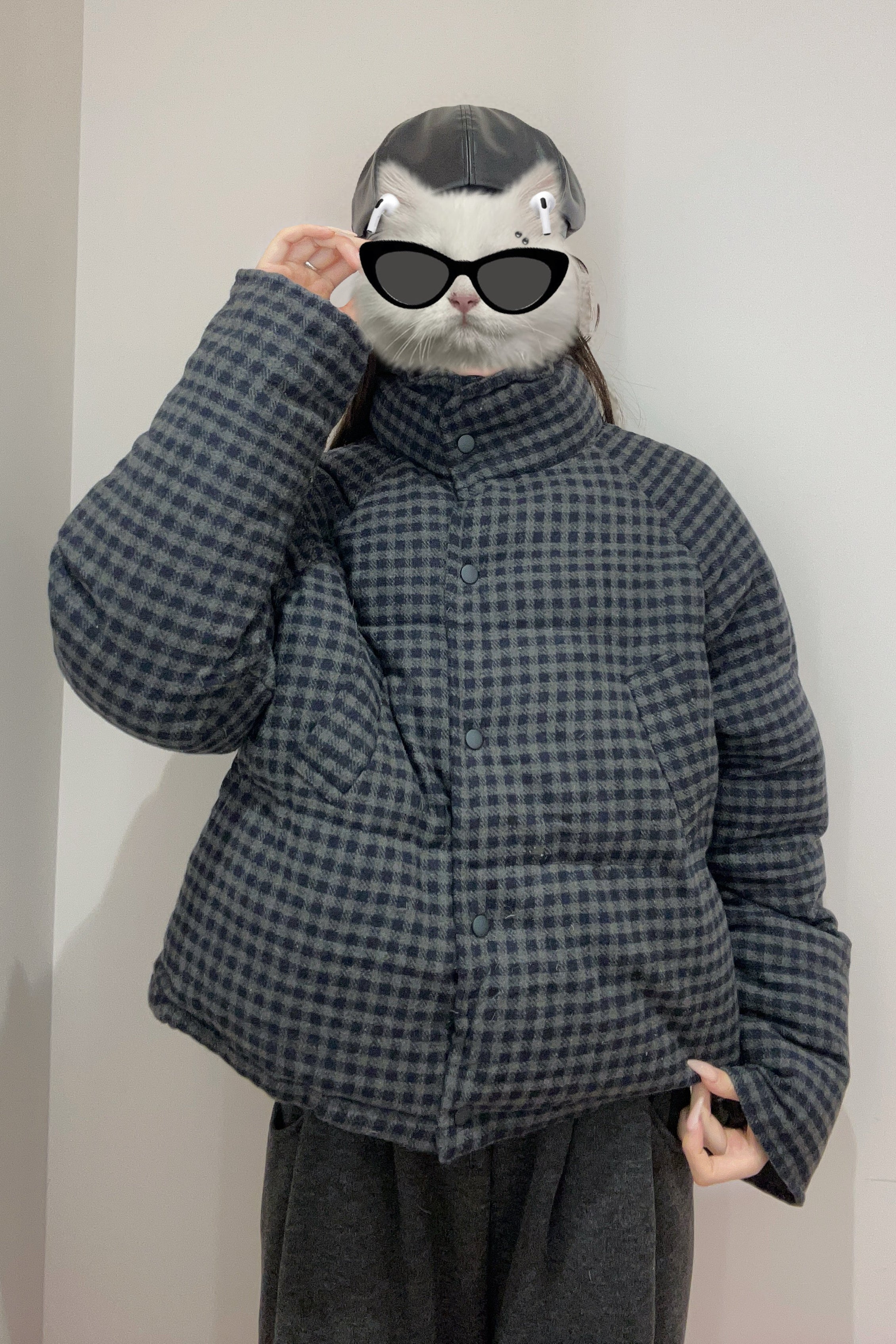 チェックダウンジャケット KR30300