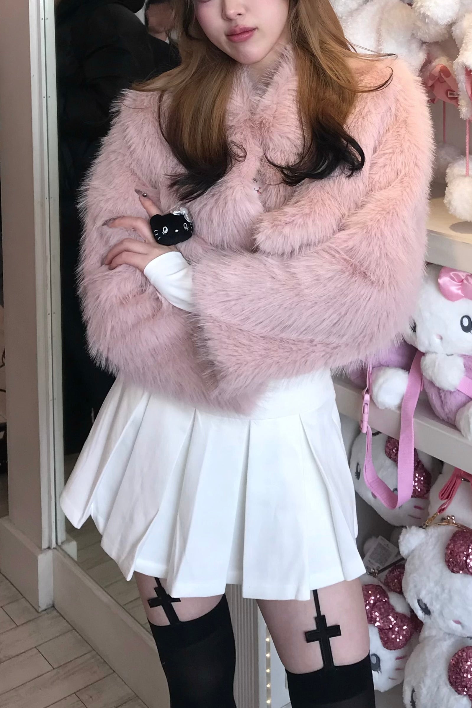 ショートフェイクファージャケット KR30230