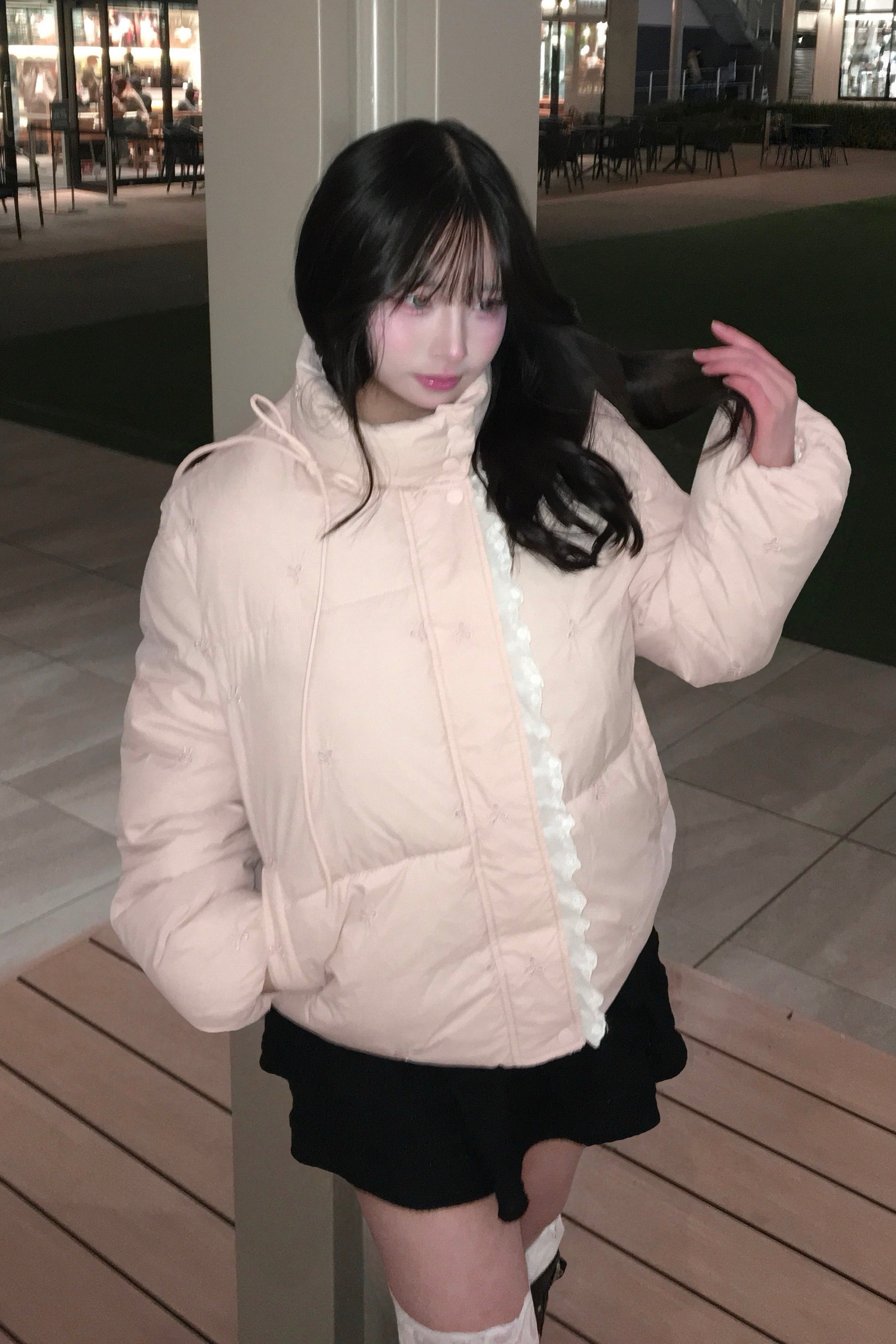 フリルリボンダウンジャケット KR30430