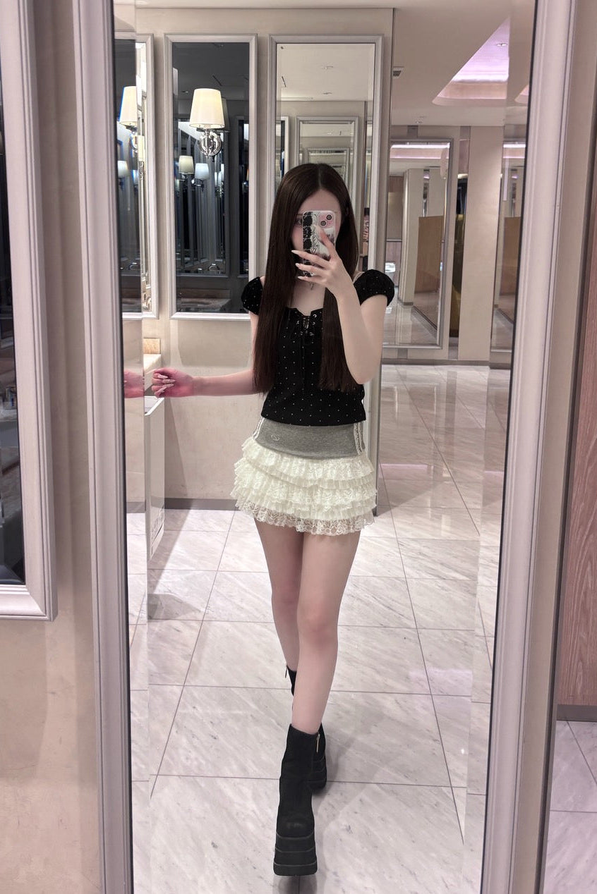 ラインフリルミニスカート KR14001