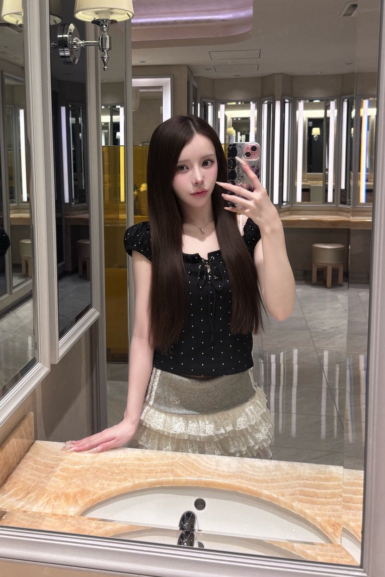 ラインフリルミニスカート KR14001