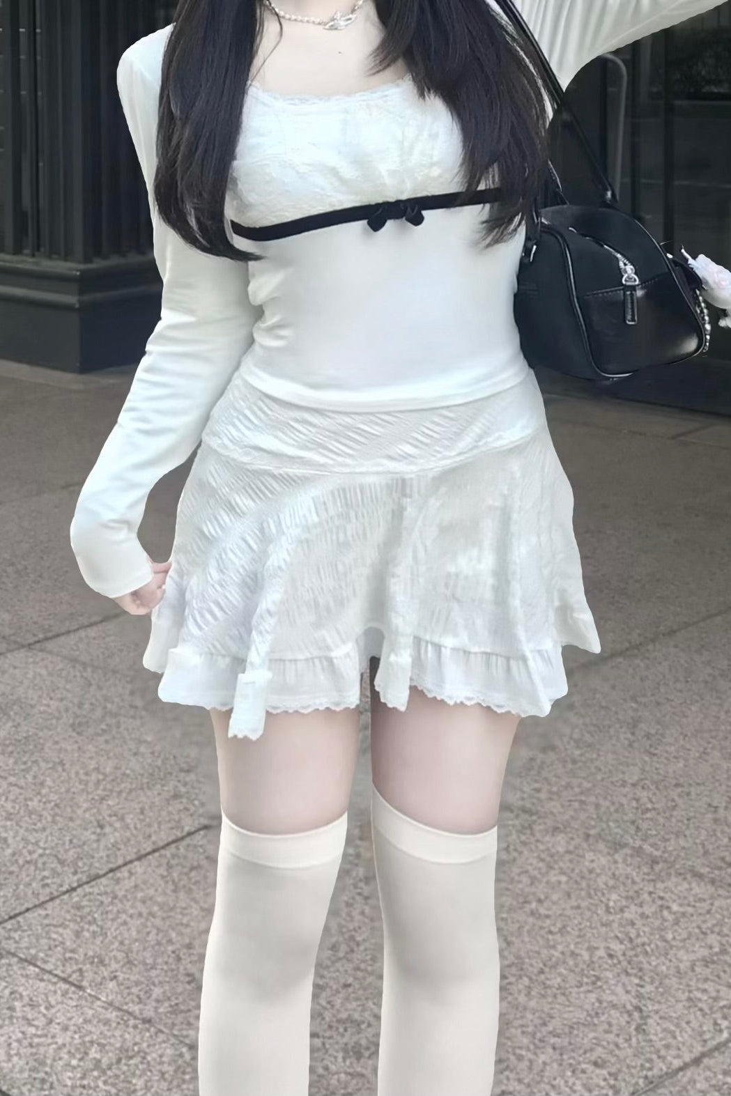 レースフレアミニスカート KR14244