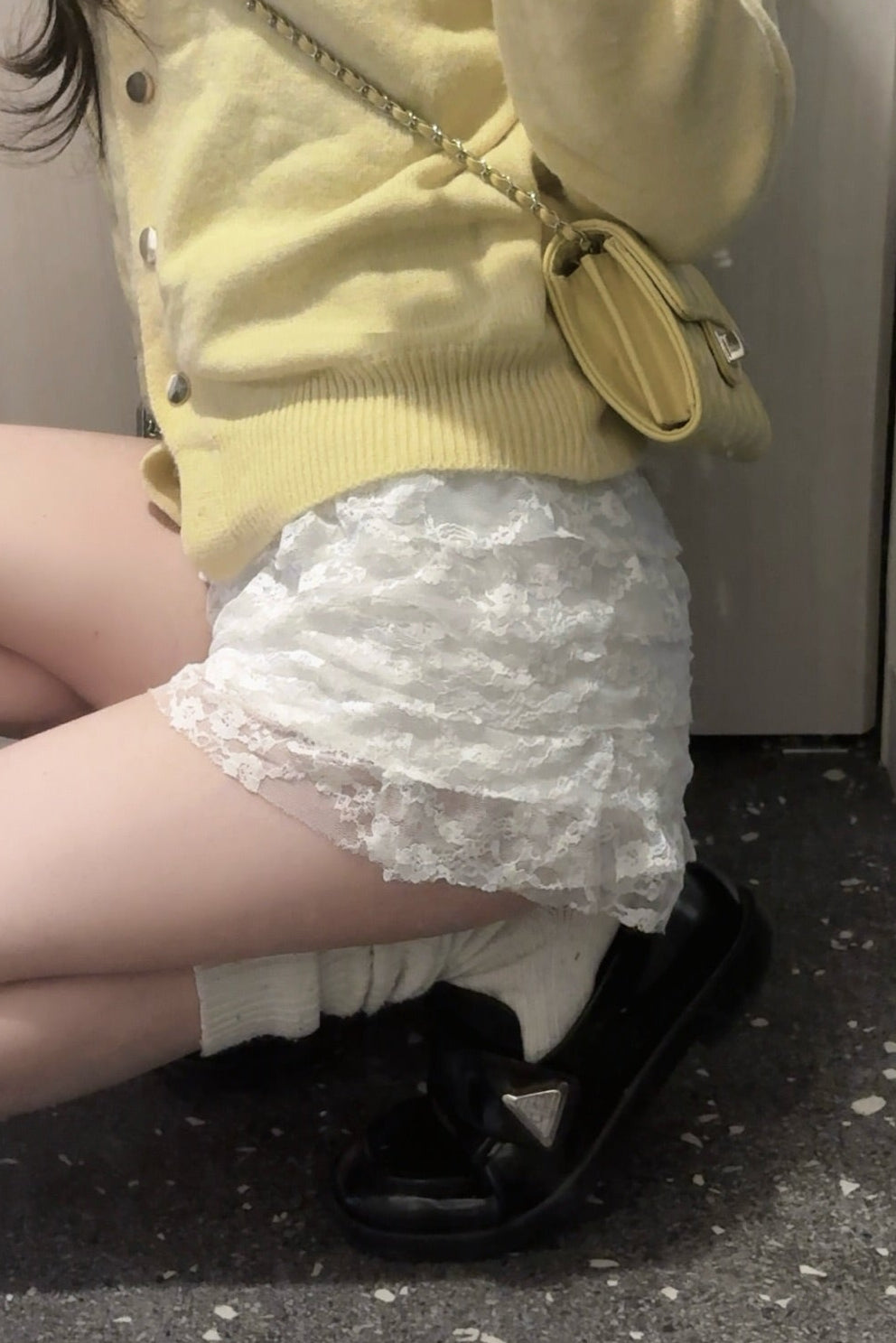 レースフリルショートパンツスカート KR14353