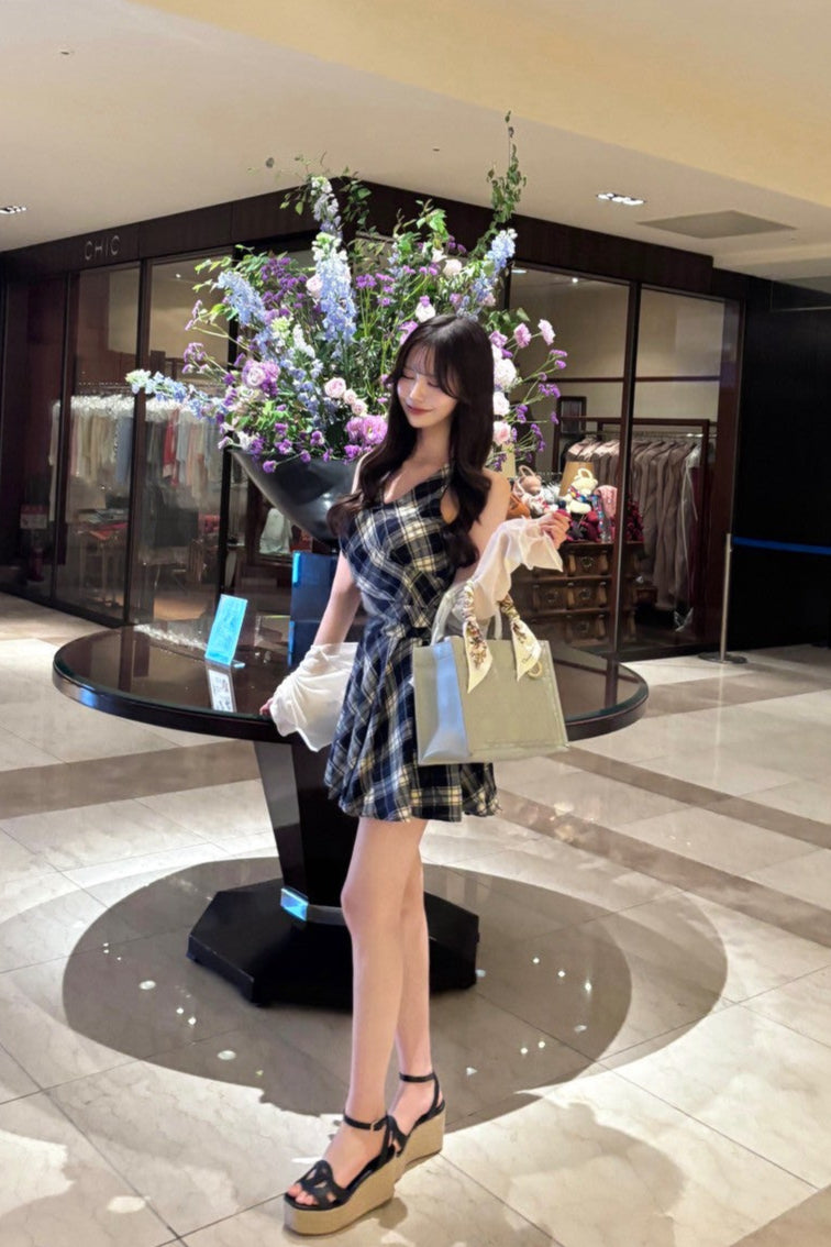 チェックワンピース KR10686