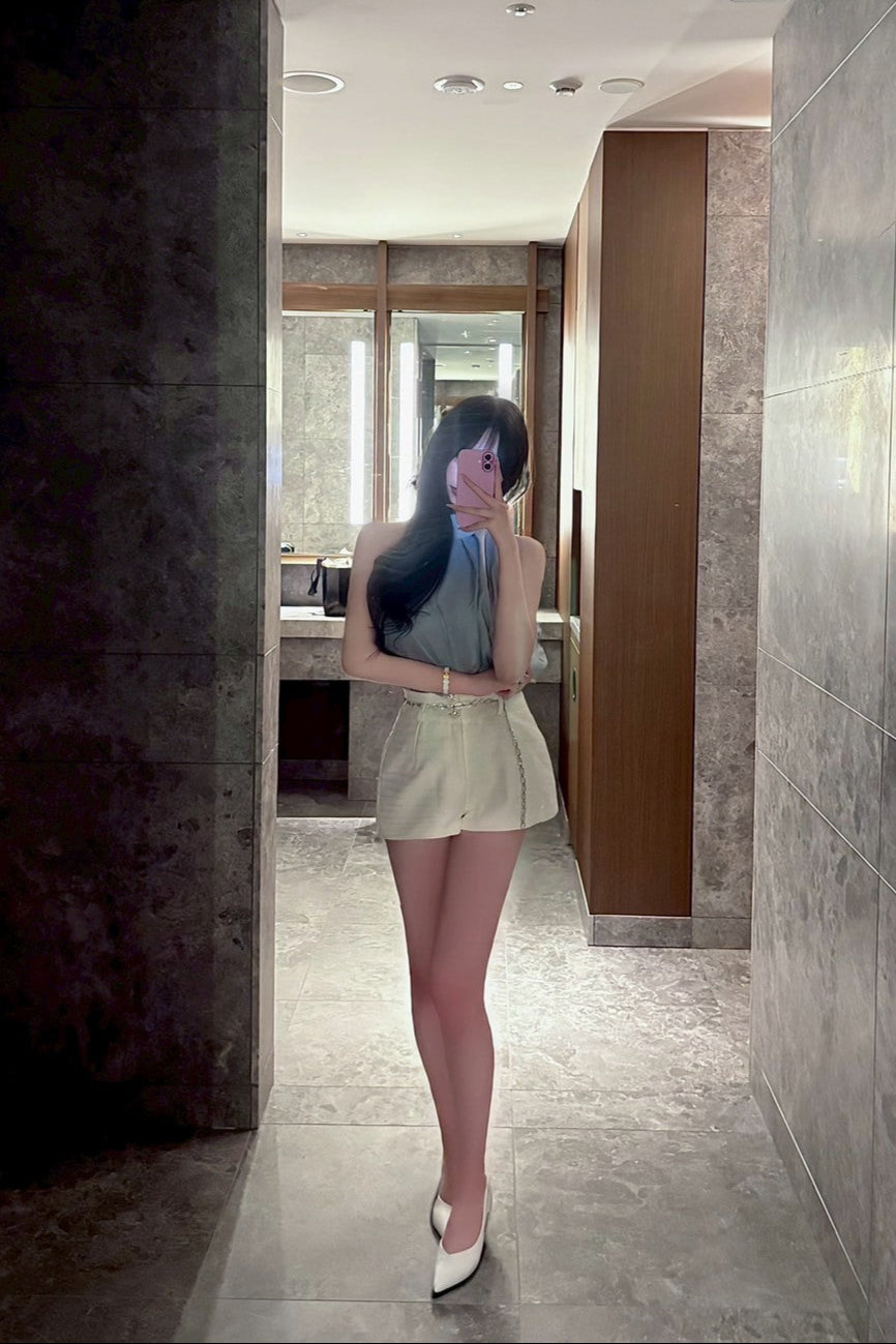 silk mist halter tops KR10111