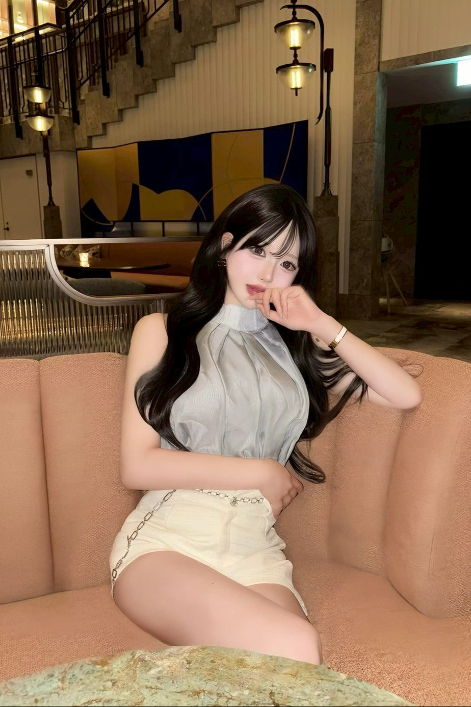 ivory eiegance high waist pants KR10113