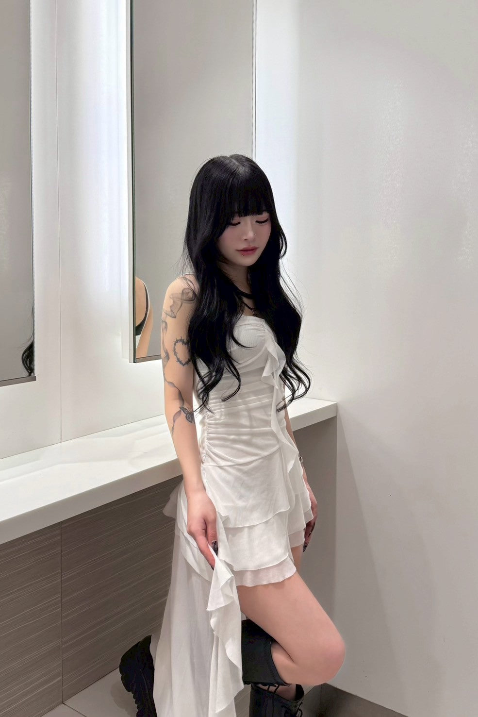 レイヤードフリルワンピース KR10313