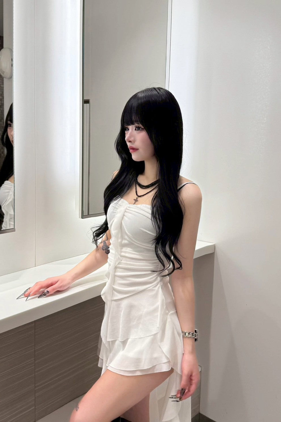 レイヤードフリルワンピース KR10313