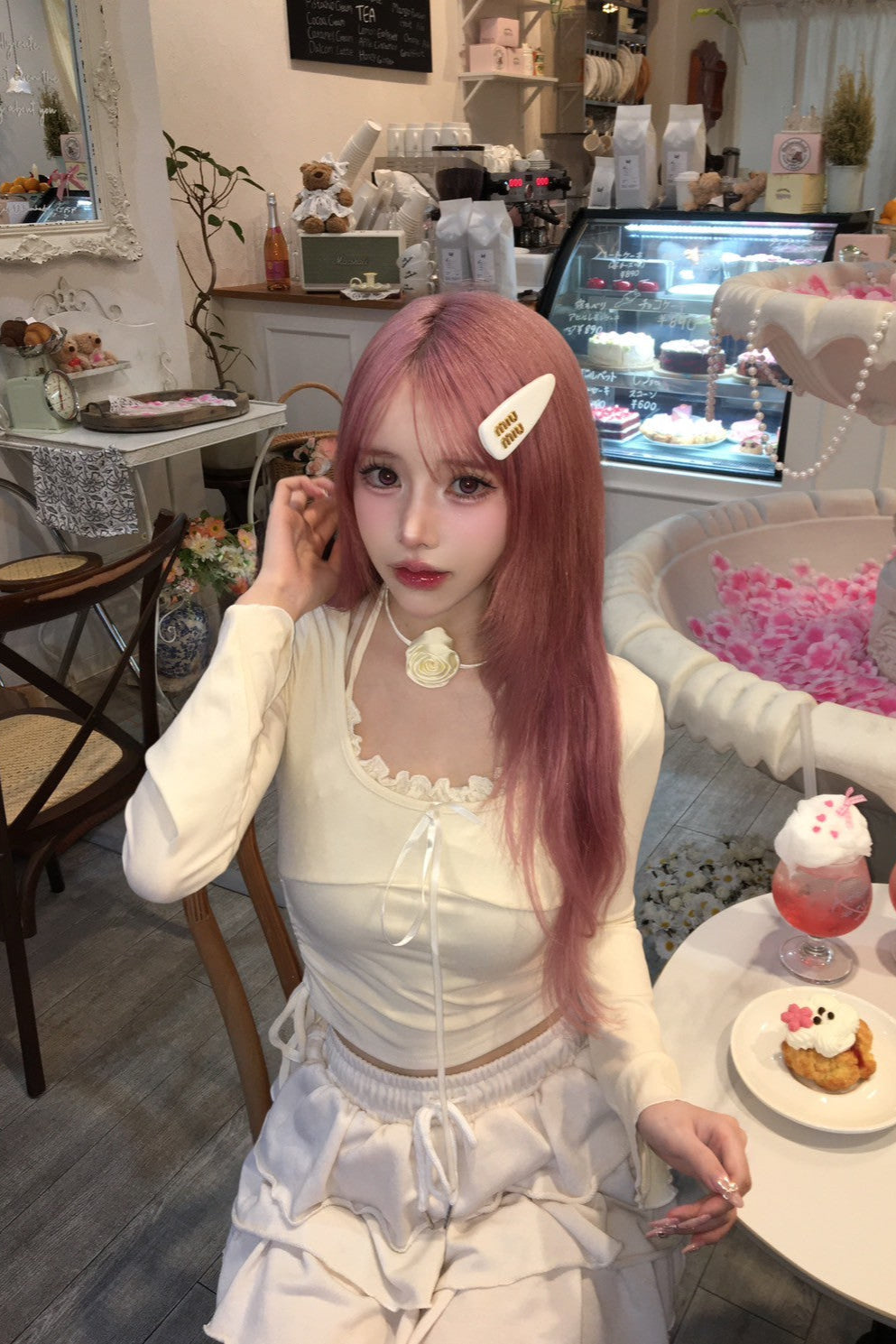 front ribbon lovely tops KR10144