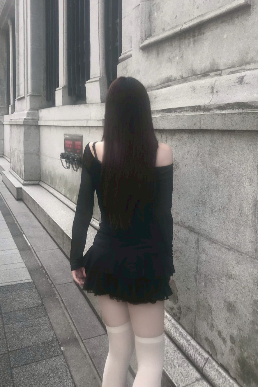 sweet ribbon layerd skirt KR10087