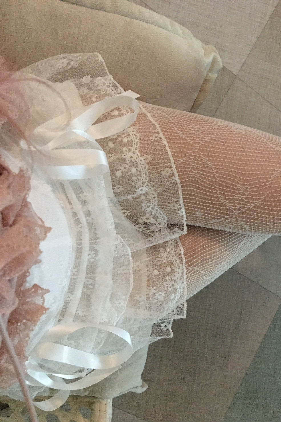 lace ribbon skirt KR10147