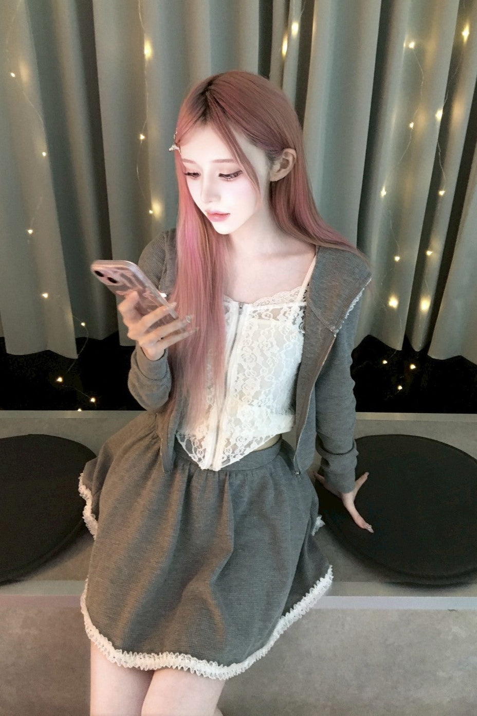 フリルグレースウェットセットアップ KR10141