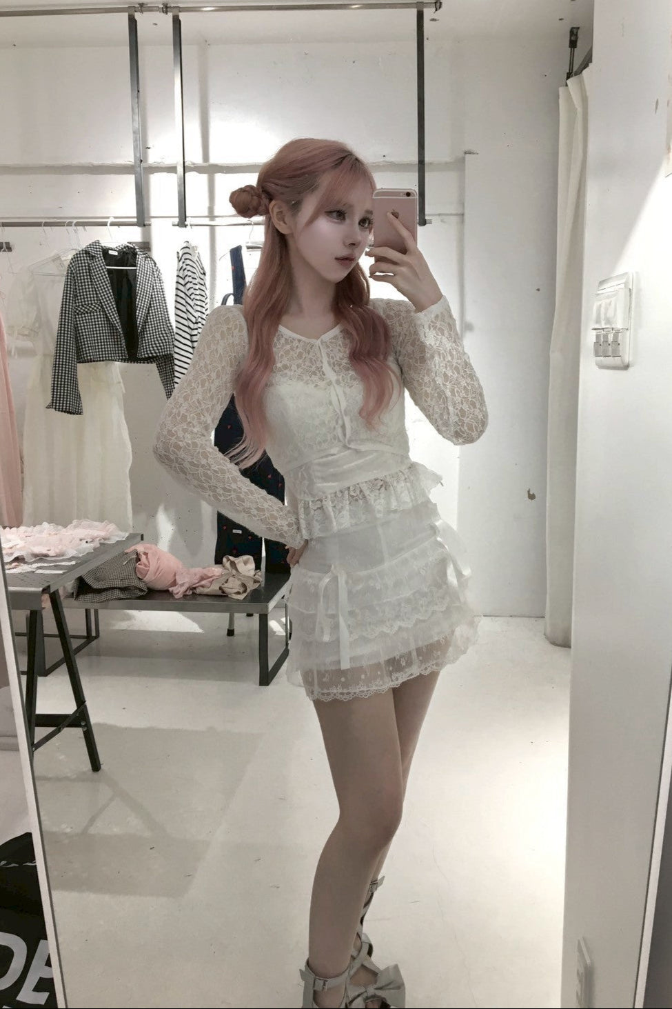 クロップドシースルーカーディガン KR10145