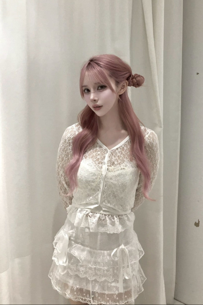 クロップドシースルーカーディガン KR10145